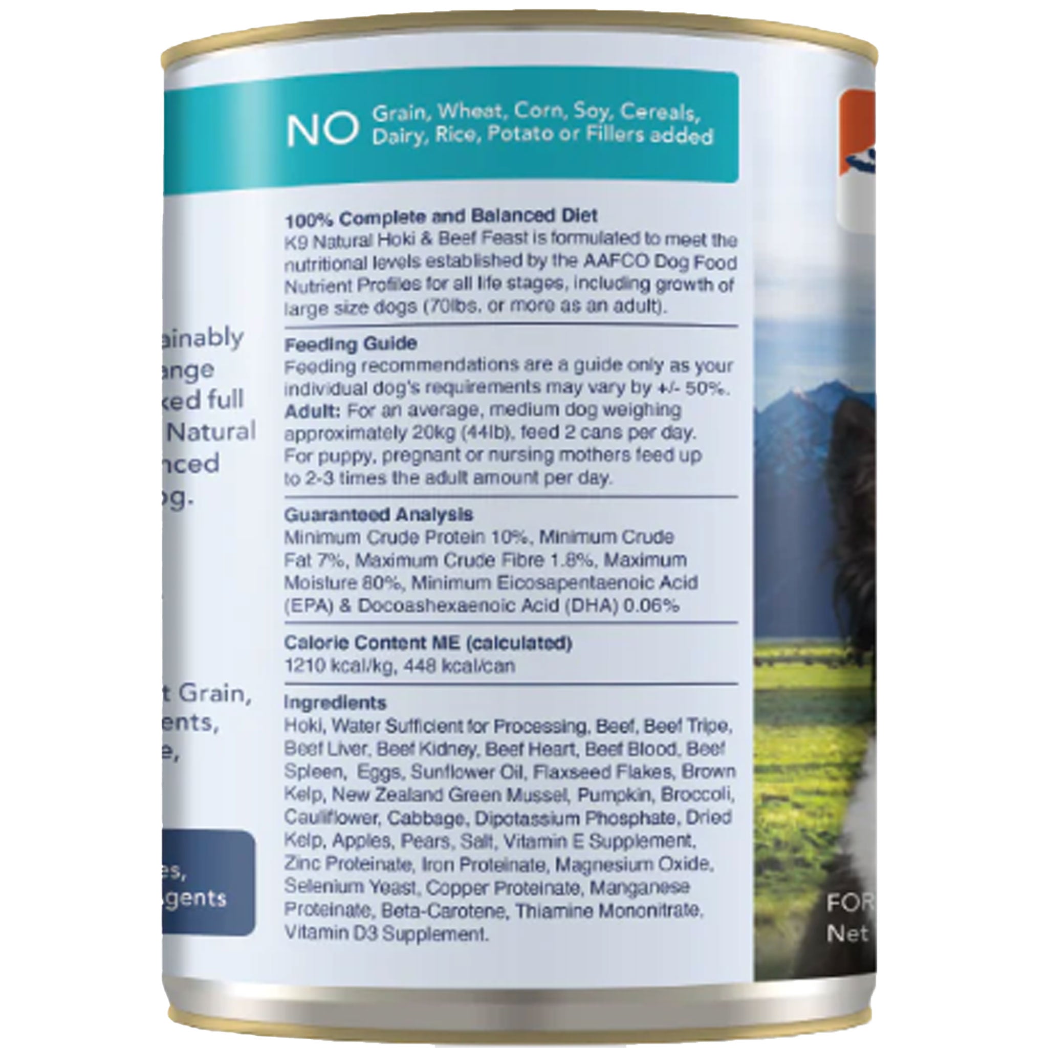 K9 Natural Freeze-Dried Dog Food - Hoki & Beef Recipe | Grain-Free, High-Protein Dog Treats for All Breeds | Perfect for Training, Travel & Outdoor Adventures