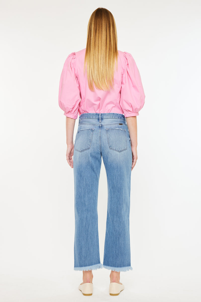 Taurus High Rise Straight Leg Jeans for Women - Stretchy Denim Pants, Comfortable & Flattering Fit - Perfect for Casual Wear, Office & Date Nights