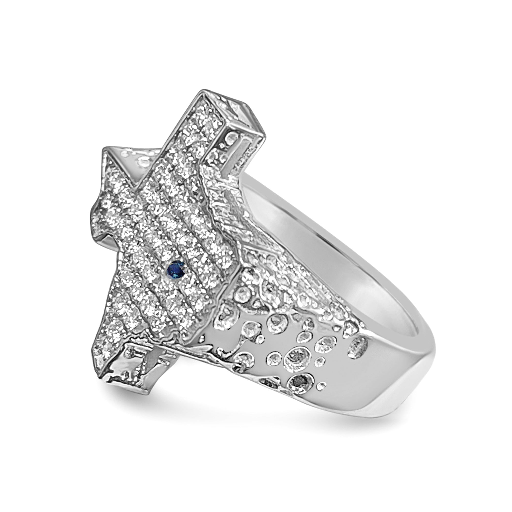 Texas Shaped Diamond Nugget Ring - 14K Gold or Sterling Silver Texas Jewelry for Women - Perfect for Western Style, Cowgirl Fashion & Lone Star State Pride Gifts