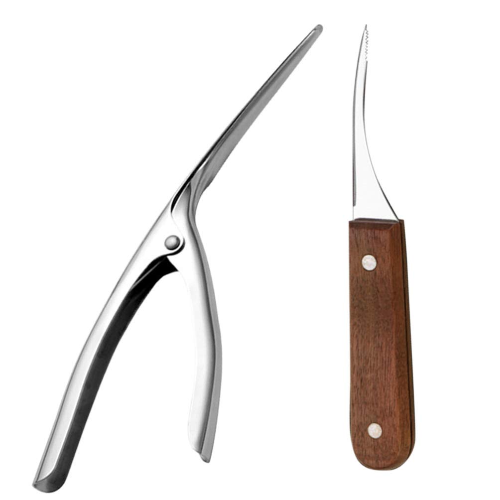 DOITOOL 2-Pack Stainless Steel Shrimp Peeler and Deveiner Tool - Professional Shrimp Cleaner Knife for Removing Shells & Veins - Essential Seafood Kitchen Utensil for Cooking Shrimp, Prawns, and Shellfish at Home