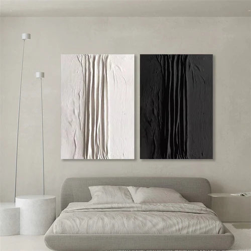 Abstract Textured Painting Canvas Set of 2 - Modern Wall Art for Living Room & Bedroom Decor | #MM283