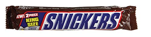 Snickers King Size Milk Chocolate Candy Bar with Peanuts, Caramel & Nougat - 3.29 oz (Pack of 12) | Bulk Chocolate Snacks for Office, Halloween Treats & Party Favors | Perfect for Vending Machines, Gift Baskets & Road Trips