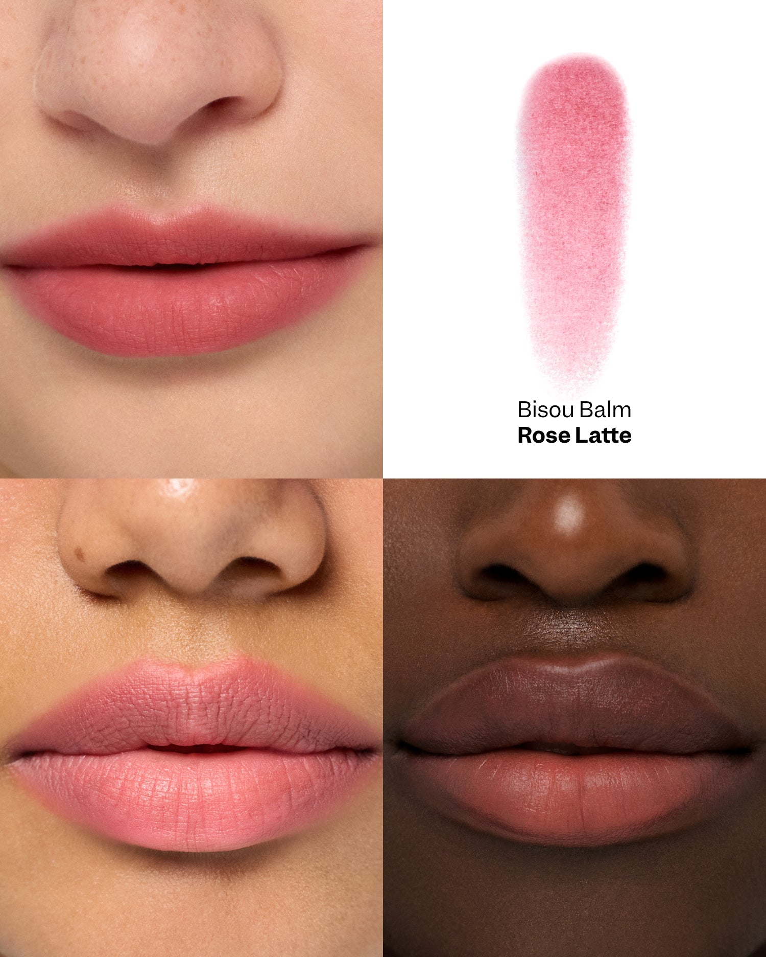 Bisou Balm Rose Latte Lip Balm - Hydrating & Nourishing for Dry Lips | Perfect for Daily Use, Travel & Gifting