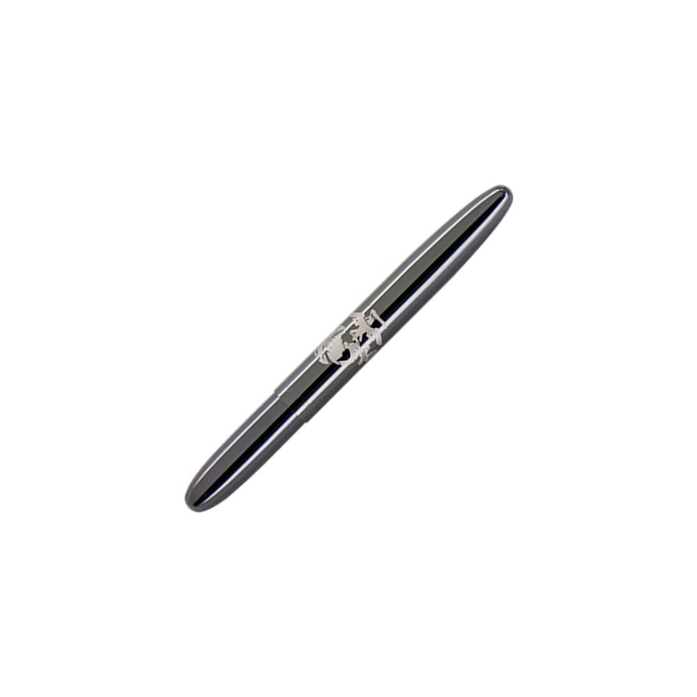 Fisher Space Pen Bullet Pen - Black Titanium with Laser Engraved U.S. Marine Corps Insignia - Gift Box Included - Perfect for Military Gifts, Collectors & Everyday Carry (EDC)