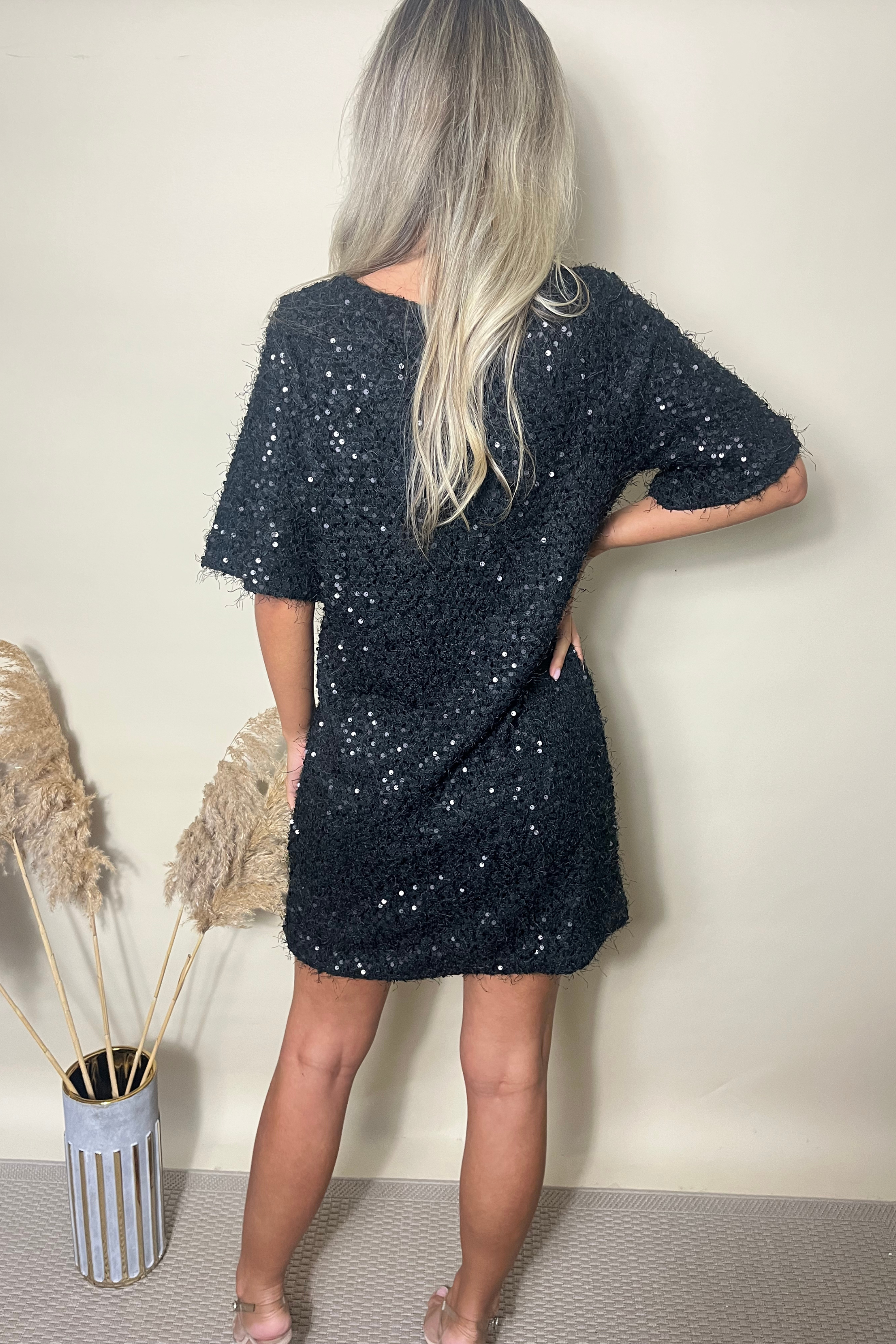 Sparkly Fringed Sequin Party Dress for Women - Multiple Colors Available - Perfect for Night Out, Club Wear, and Special Occasions