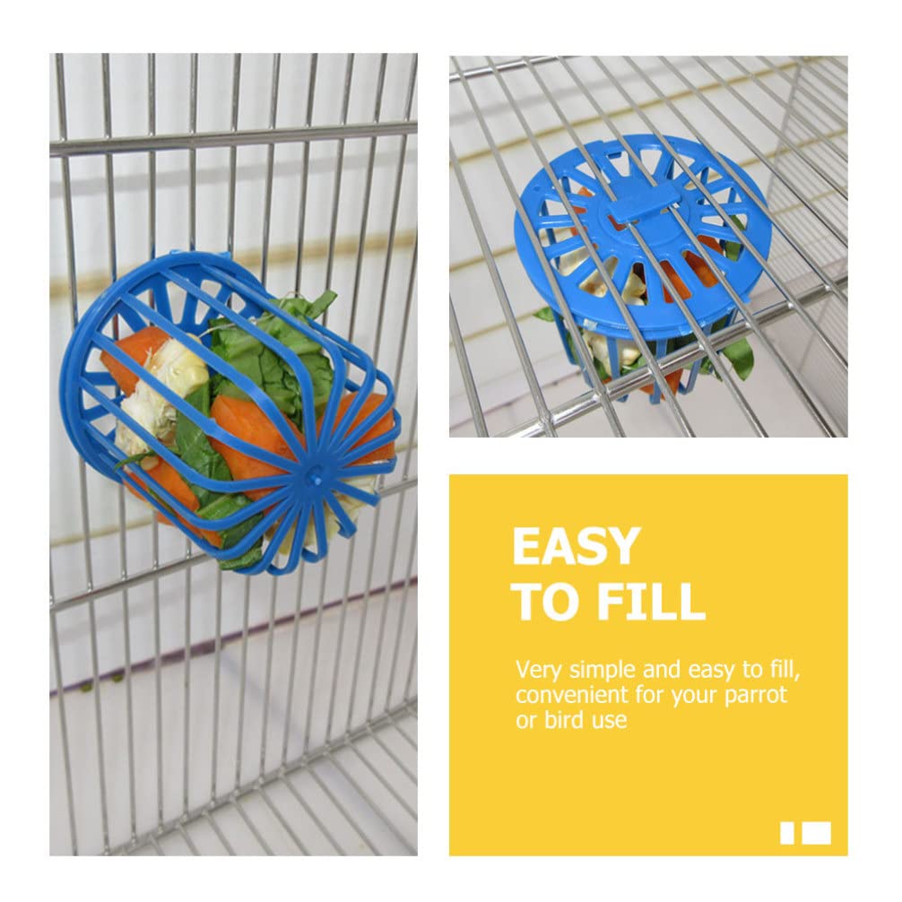 10pcs Bird Feeding Basket - Durable Parrot Fruit & Vegetable Feeder Basket, Foraging Toy for Pet Parrots, Cockatiels, Lovebirds - Perfect for Cage Enrichment & Healthy Snacking