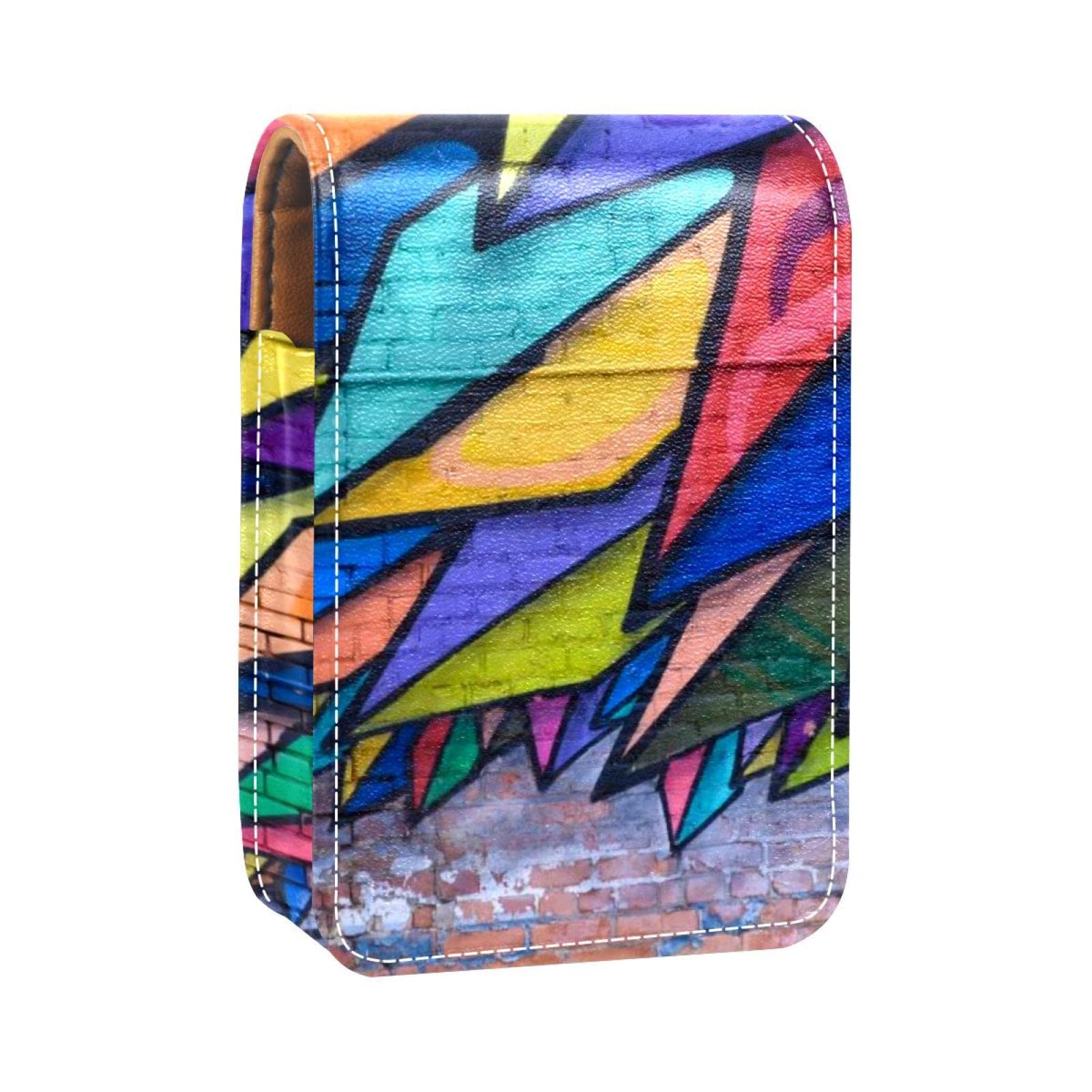 Custom Lipstick Case - Portable Makeup Bag & Cosmetic Pouch Organizer with Colorful Doodle Street Art Design | Perfect for Travel, Daily Use & Gift Giving