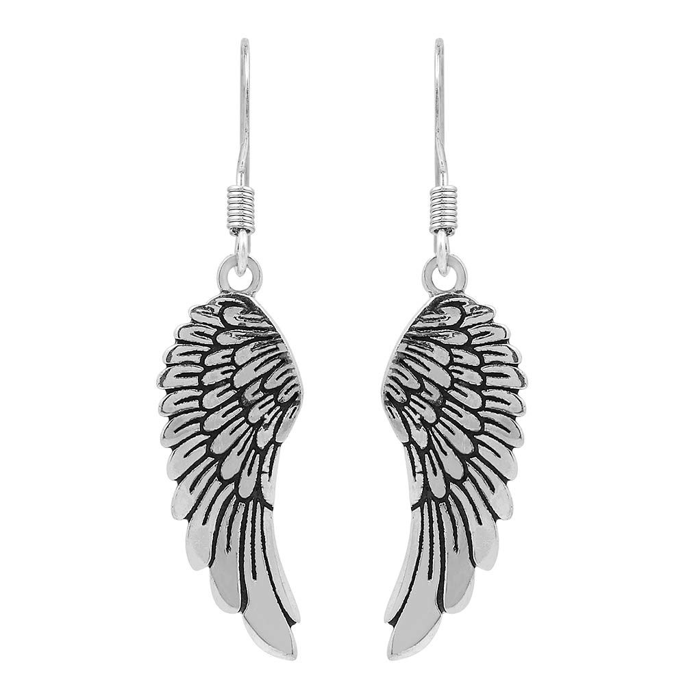 Sterling Silver Feather Dangle Earrings for Women | Elegant Handmade Jewelry Gift for Parties, Weddings & Everyday Wear