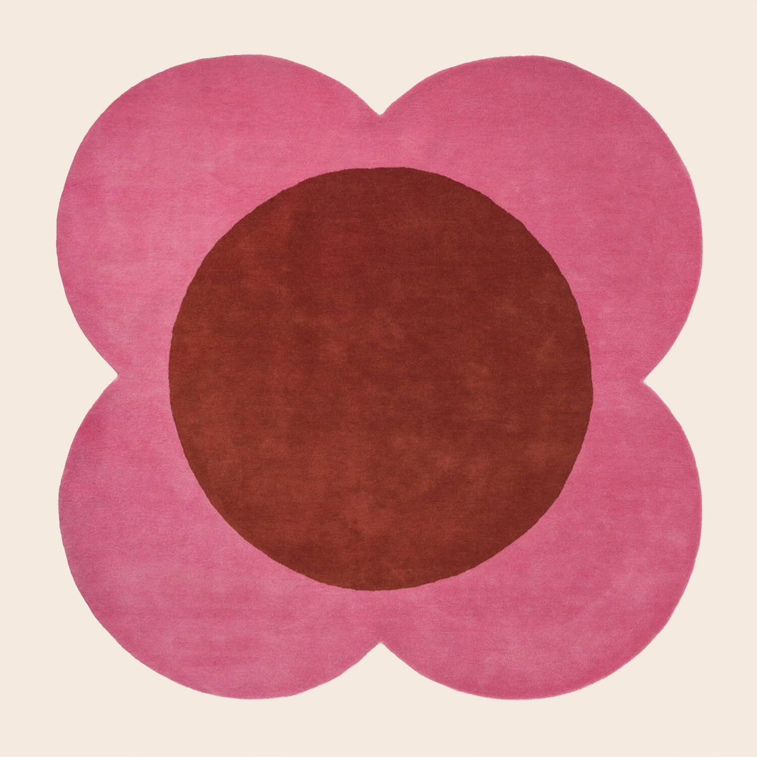 Flower Spot Rug Pink/Red - Soft Non-Slip Area Rug for Living Room, Bedroom, Nursery - Boho Home Decor