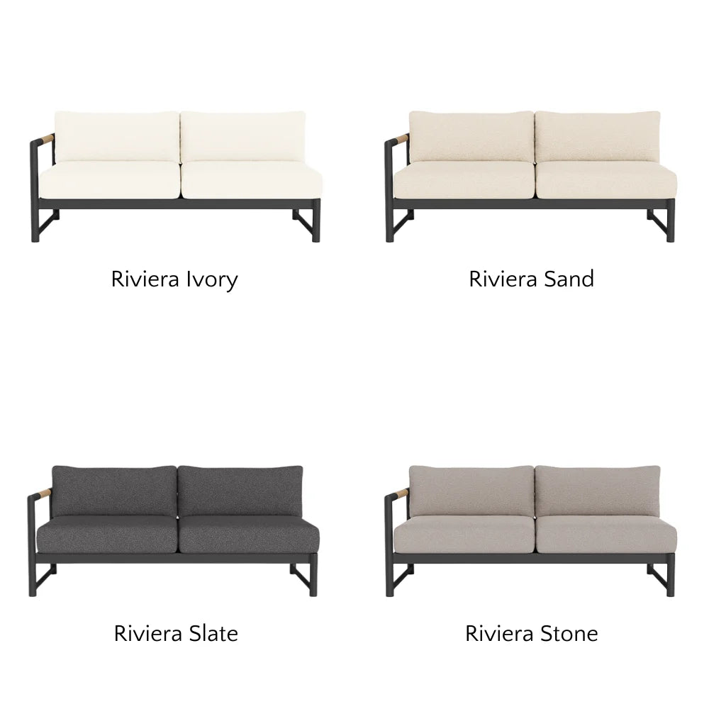 Breeze XL Outdoor 2-Seat Patio Sofa with Left Armrest - Perfect for Backyard, Garden, and Poolside Relaxation
