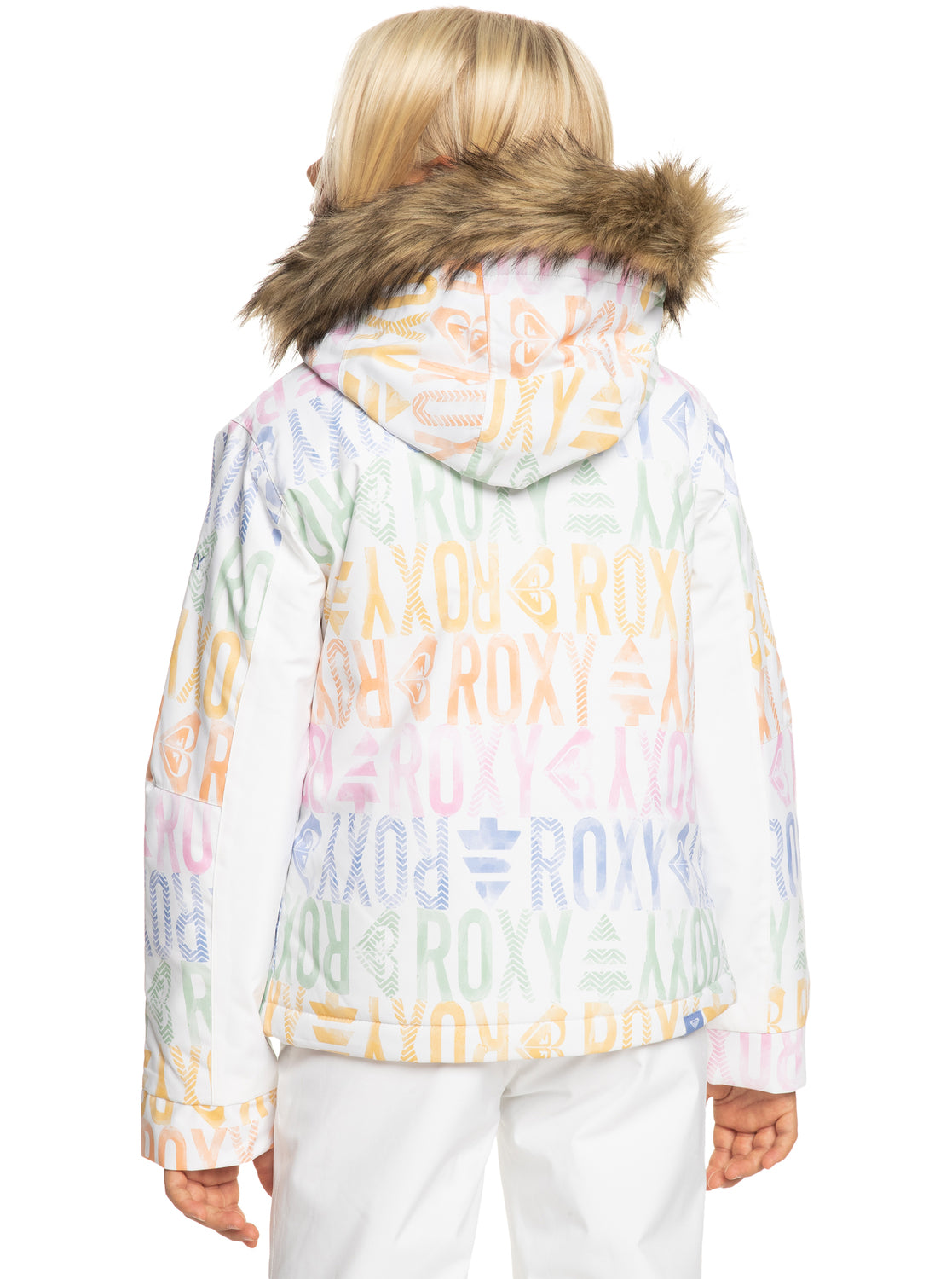 Roxy Jet Ski Jacket for Girls - Waterproof & Windproof Ski Coat - Bright White - Size 15-16 Years - Perfect for Water Sports & Winter Activities