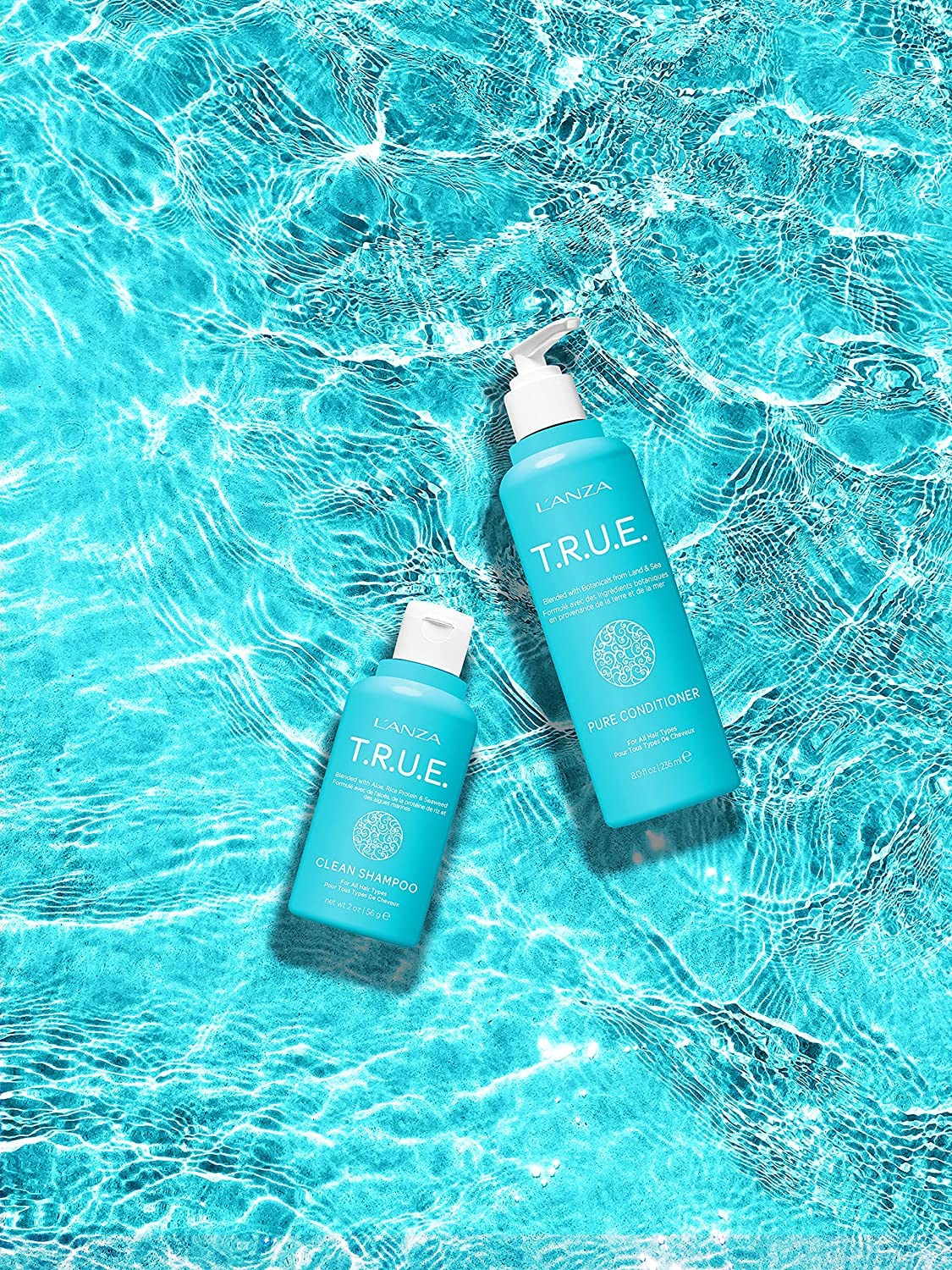 L'ANZA T.R.U.E. Clean Sustainable Shampoo with Aloe Vera & Rice Protein - Color Safe, Fragrance-Free Daily Hair Care for Fresh Clean Hair - Perfect for Color-Treated, Sensitive Scalp & Eco-Conscious Consumers
