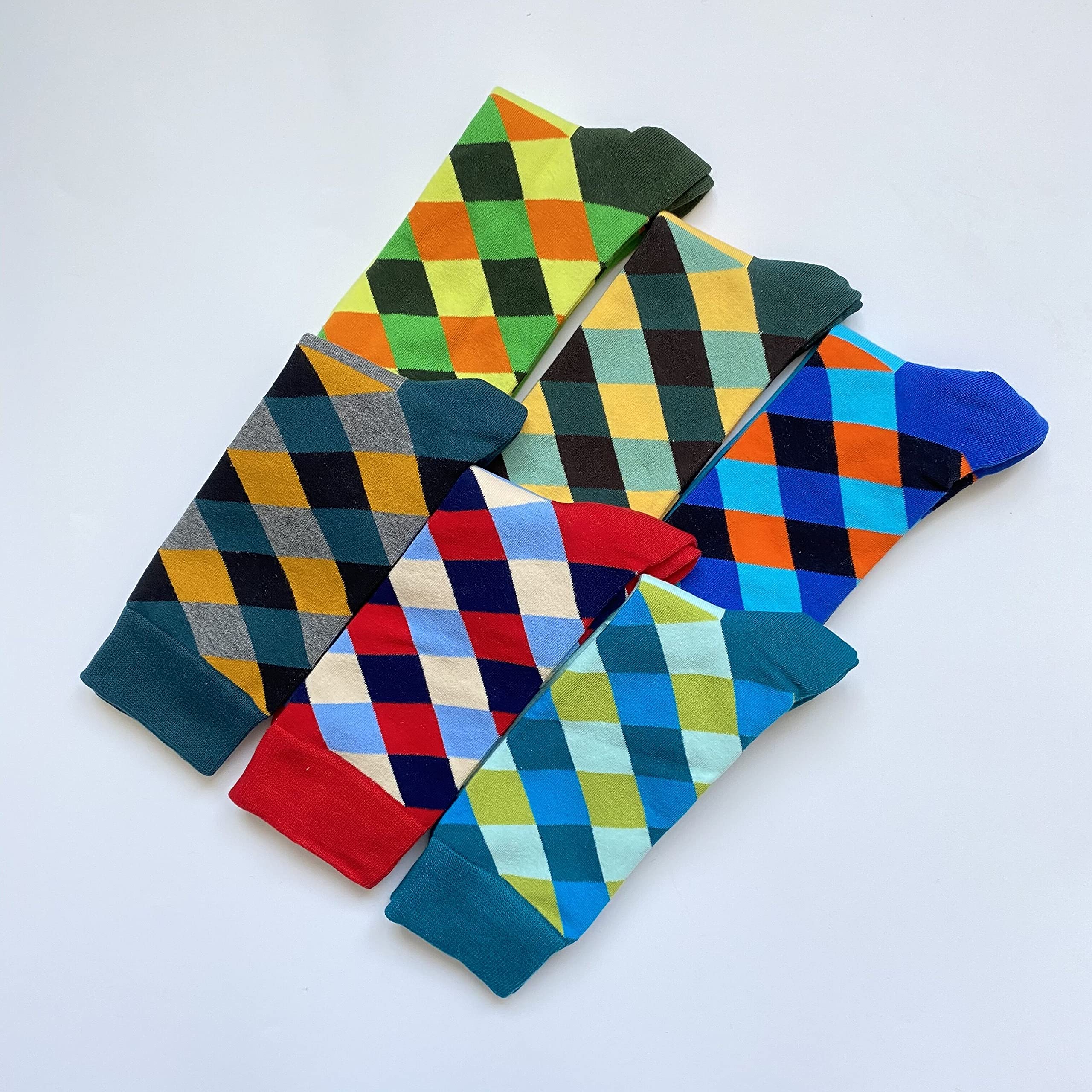 Men's Funky Colorful Novelty Cotton Crew Socks Pack - Funny Art Dress Socks for Casual Wear & Gifts - Perfect for Parties, Cosplay & Everyday Fashion