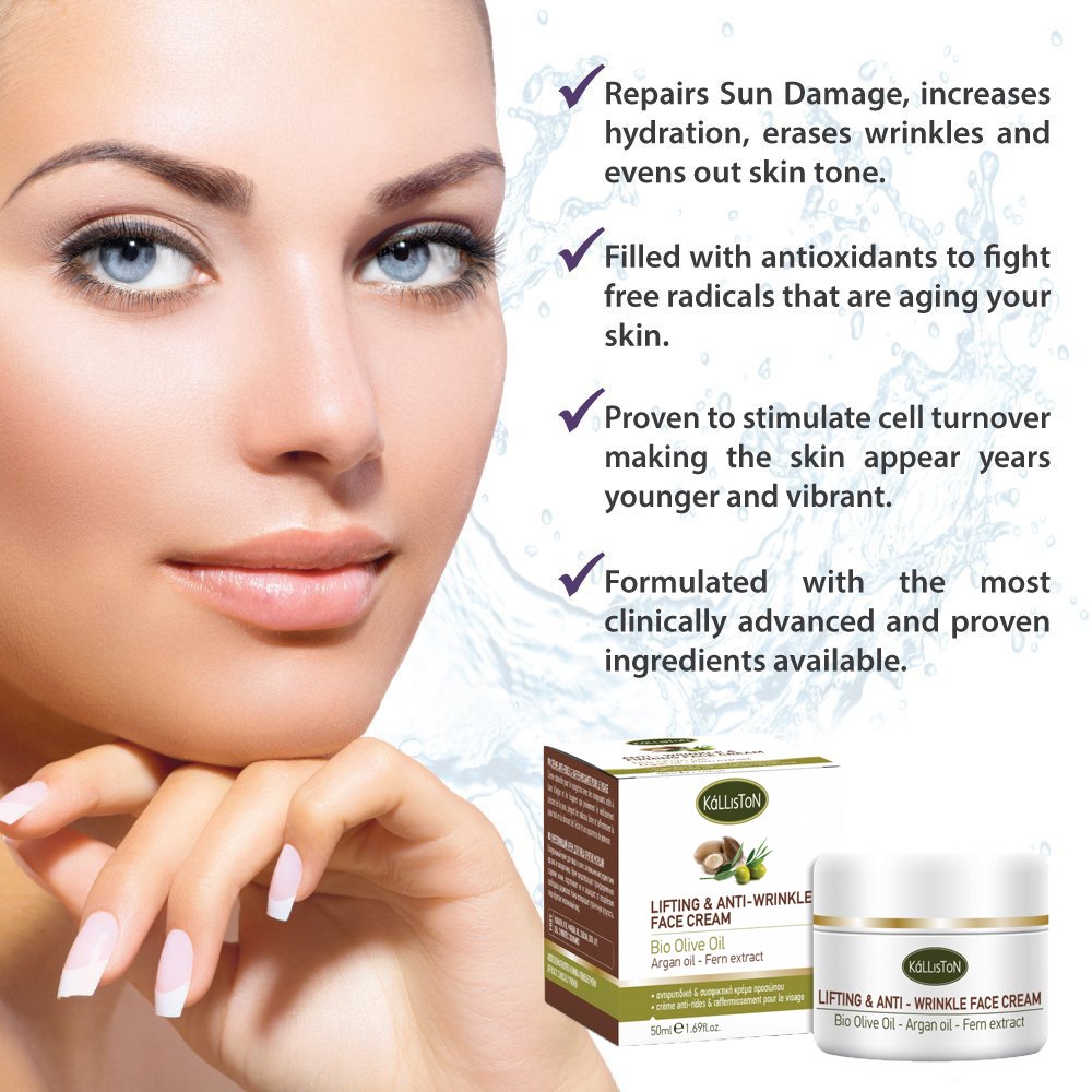 Hydra Active Face Cream & Anti-Wrinkle Cream for Oily Skin - Bio Active Olive Oil Formula - Made in Ancient Crete, Greece - 1.69 oz (Pack of 2) - Perfect for Daily Skincare Routine & Anti-Aging Treatment