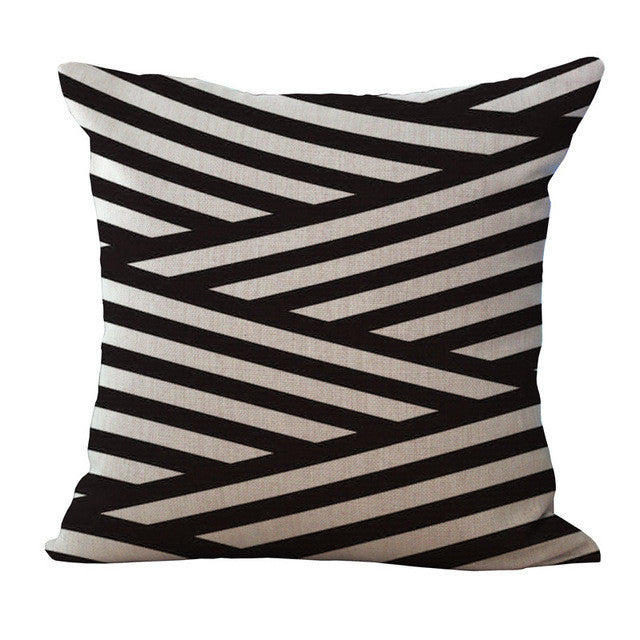 Stylish Black and White Abstract Pillow Cases - Soft & Breathable Bedding for Home Decor, Living Room, Bedroom - Perfect for Modern & Minimalist Interiors