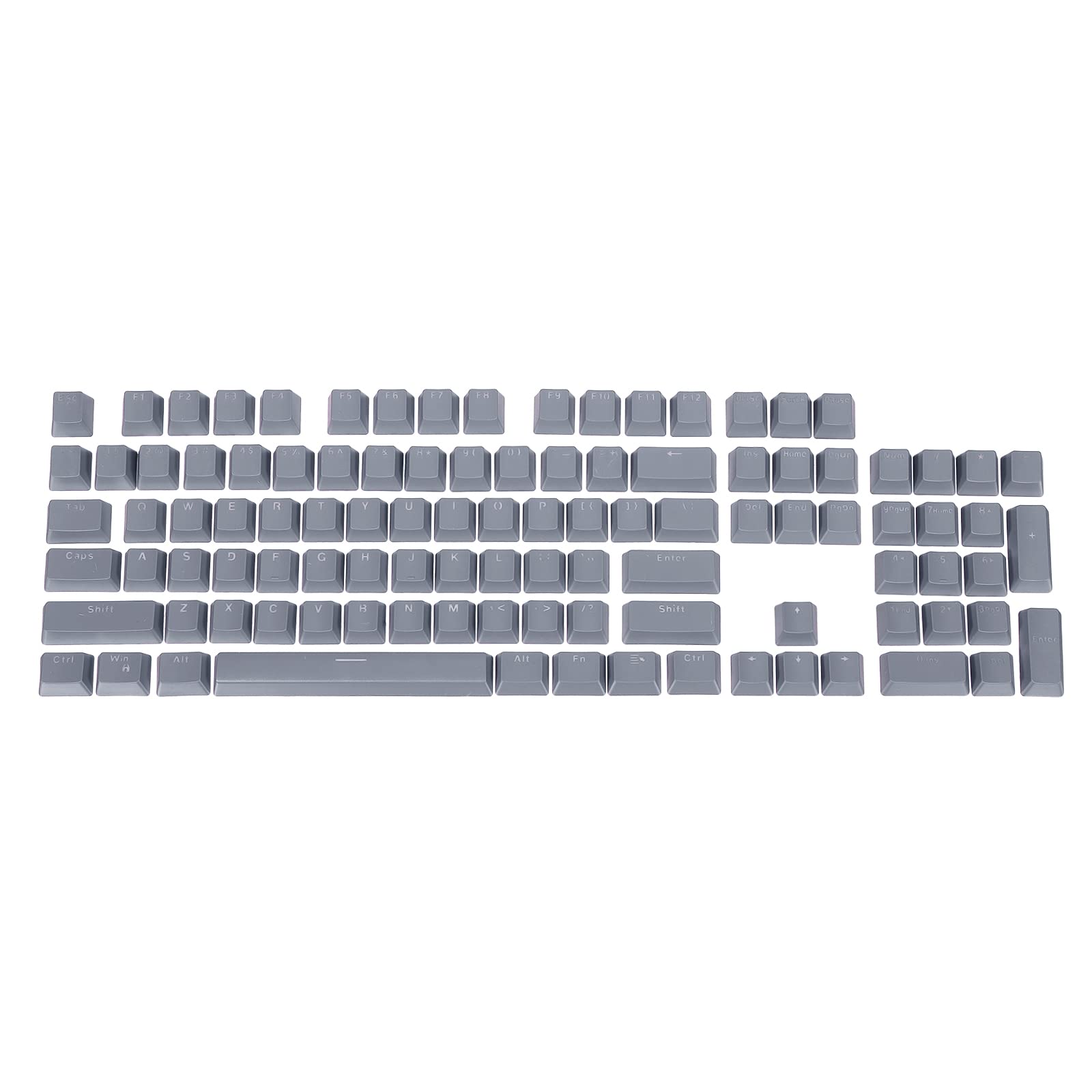 PATIKIL 68/84/87/104/108 Key ABS Translucent Mechanical Keyboard Keycaps Set - Universal Replacement for Gaming & Typing (Grey) - Perfect for Office Work, Gaming & Programming