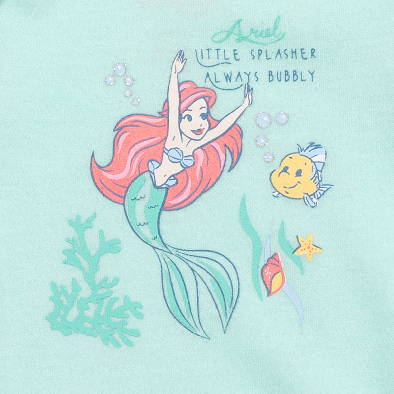 Disney Princess Ariel Belle Tiana Baby Girls 3-Piece Outfit Set - Bodysuit, Bubble Shorts & Headband for Newborn to Infant | Perfect for Birthday Parties, Photo Shoots & Special Occasions