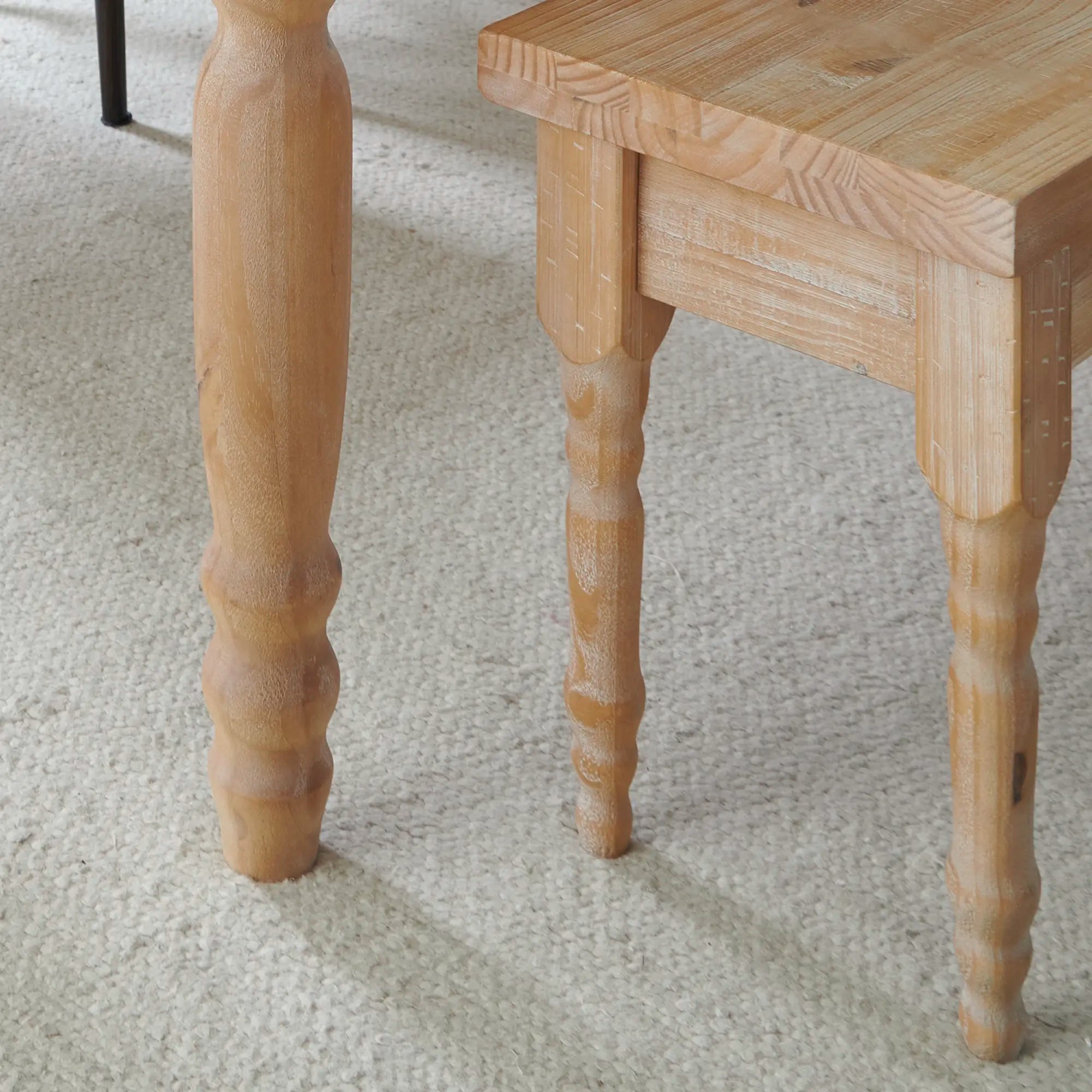 Valerie Solid Wood Bench - Rustic Entryway, Dining, or Bedroom Seating - Handcrafted Wooden Bench for Home Decor