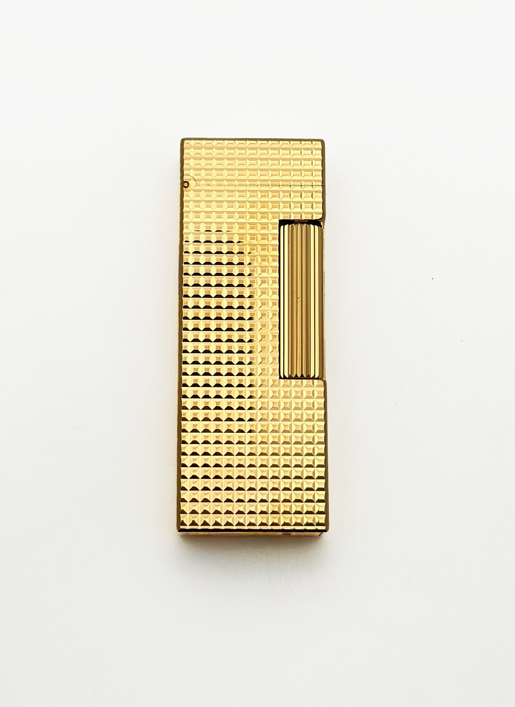 Dunhill Rollagas Hobnail Gold Plate Lighter - Premium Luxury Windproof Cigarette Lighter - Perfect for Cigar Enthusiasts, Collectors & Gifts
