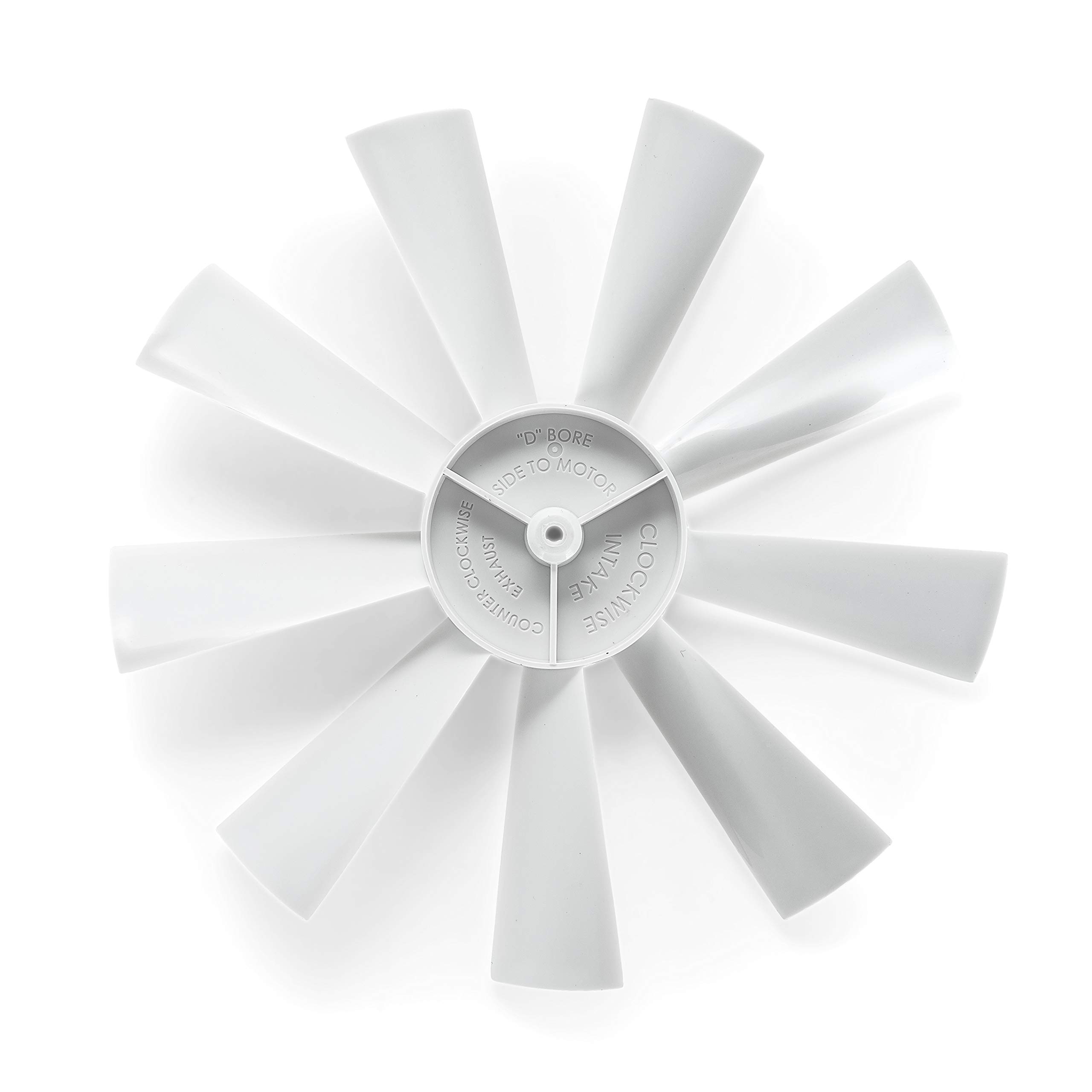 Camco 40428 Replacement RV Vent Inverse Fan Blade - White | Durable & Quiet RV Roof Vent Fan for Improved Airflow | Perfect for RVs, Campers & Trailers