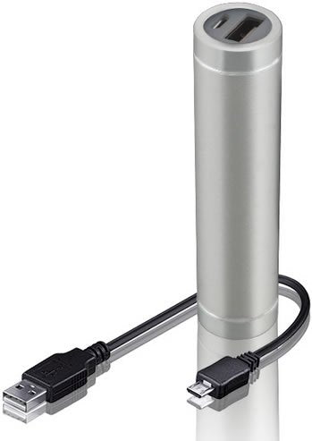 2300mAh Portable Power Bank - Ultra Slim & Lightweight External Battery Charger for iPhone, Android, Samsung - Perfect for Travel, Camping, and Emergency Charging (Silver)
