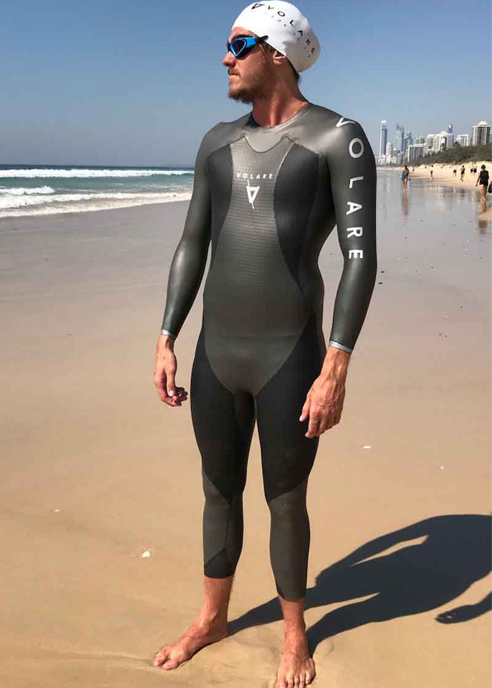 Volare V3 Men's Triathlon Wetsuit - Premium Neoprene Swim Suit for Open Water Swimming, Surfing & Triathlon Competitions - Ideal for Training & Racing in Cold Water Conditions