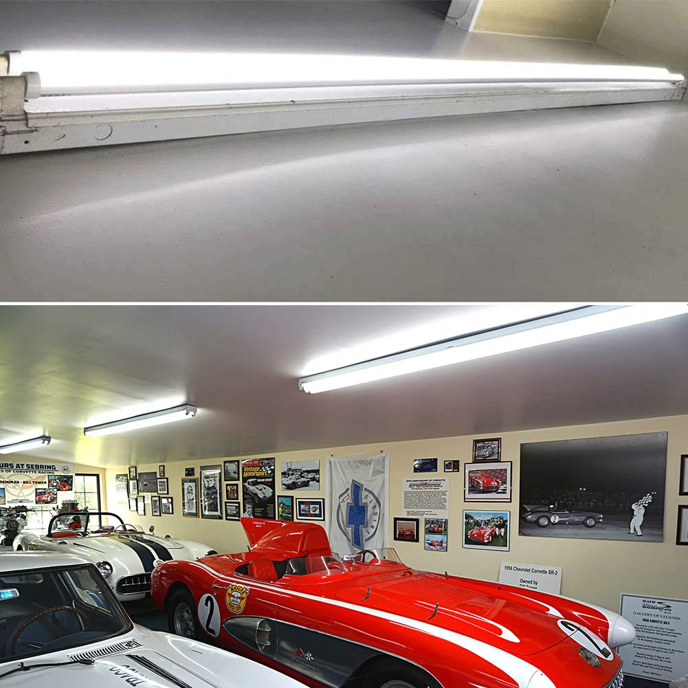 CNSUNWAY 8FT LED Bulbs - 45W 5400LM Super Bright Daylight 5000K - T8 T10 T12 LED Tube Lights with Frosted Cover - Ballast Bypass Fluorescent Replacement (25 Pack) - Perfect for Offices, Warehouses & Garages