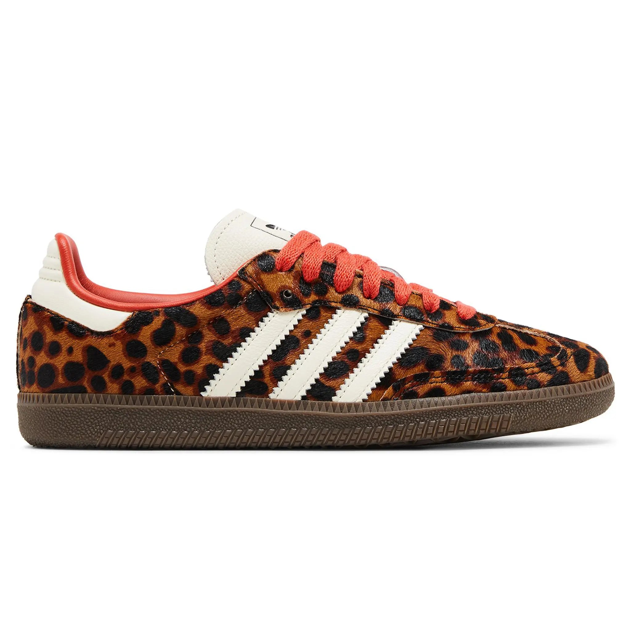 Adidas Samba OG Women's Sneakers - Red Leopard Print Fashion Athletic Shoes for Casual Wear & Street Style