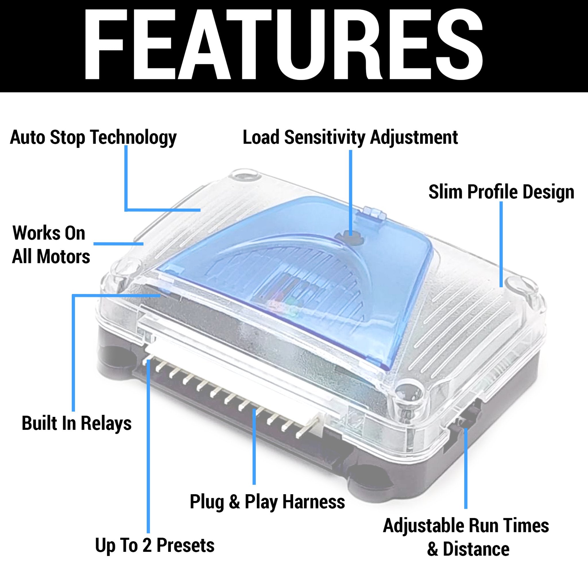 1905 Studebaker Model 9503 12V Reversible Motor Control Module Upgrade for Linear Actuator - Door, Trunk & Hatch Automation with 2 Preset Memory - Perfect for Car Accessories, Home Automation & DIY Projects