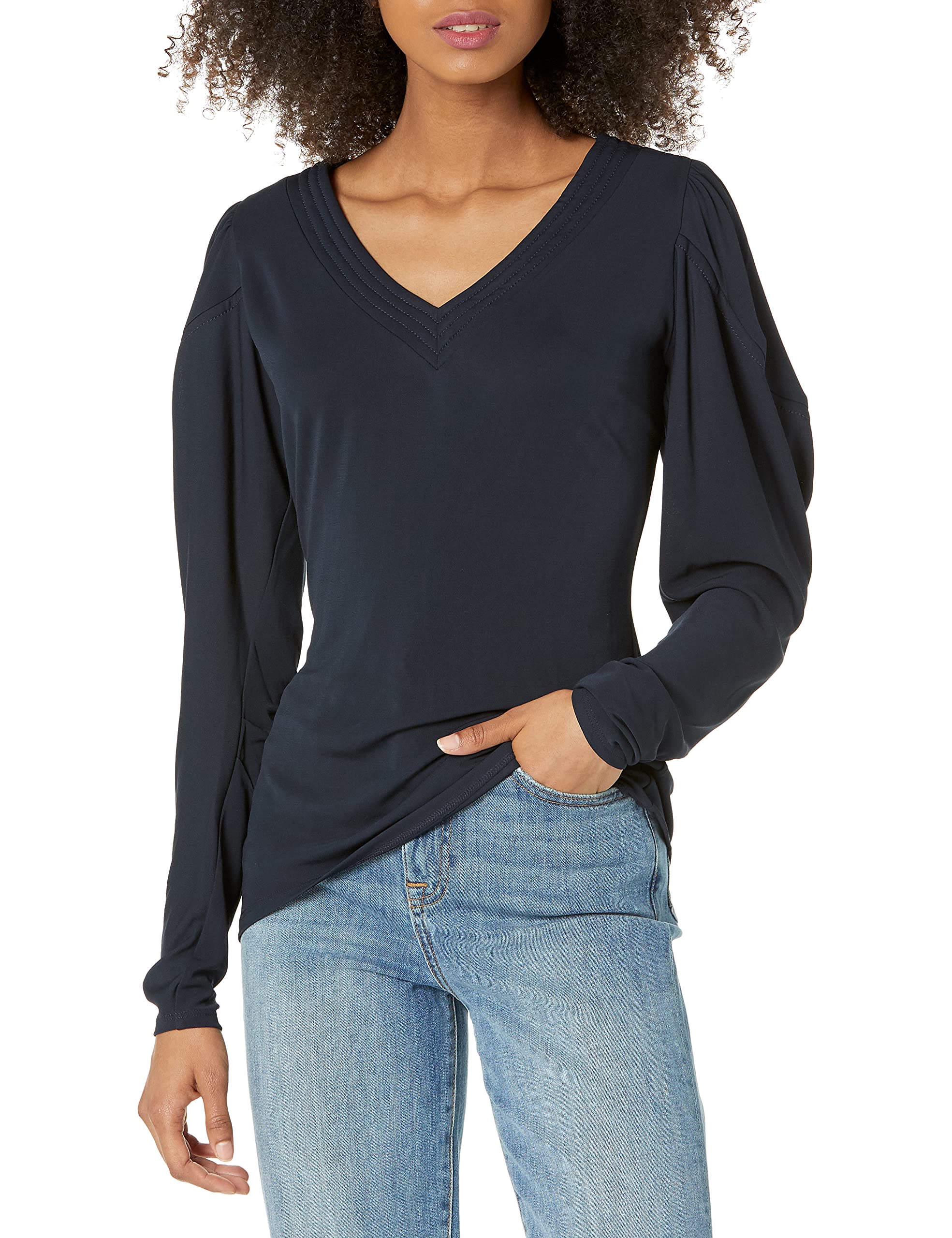 Rebecca Taylor Women's Stitch Long Sleeve Knit Top - Soft Casual Pullover Sweater for Fall & Winter | Perfect for Office, Date Night & Weekend Outfits