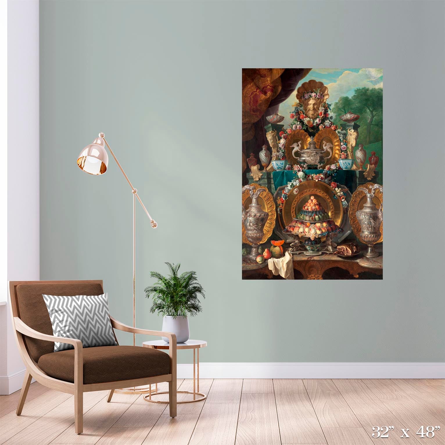 Silver Colossal Still Life Art Print - Elegant Wall Decor for Living Room, Bedroom & Office | Premium Canvas Painting for Home & Office
