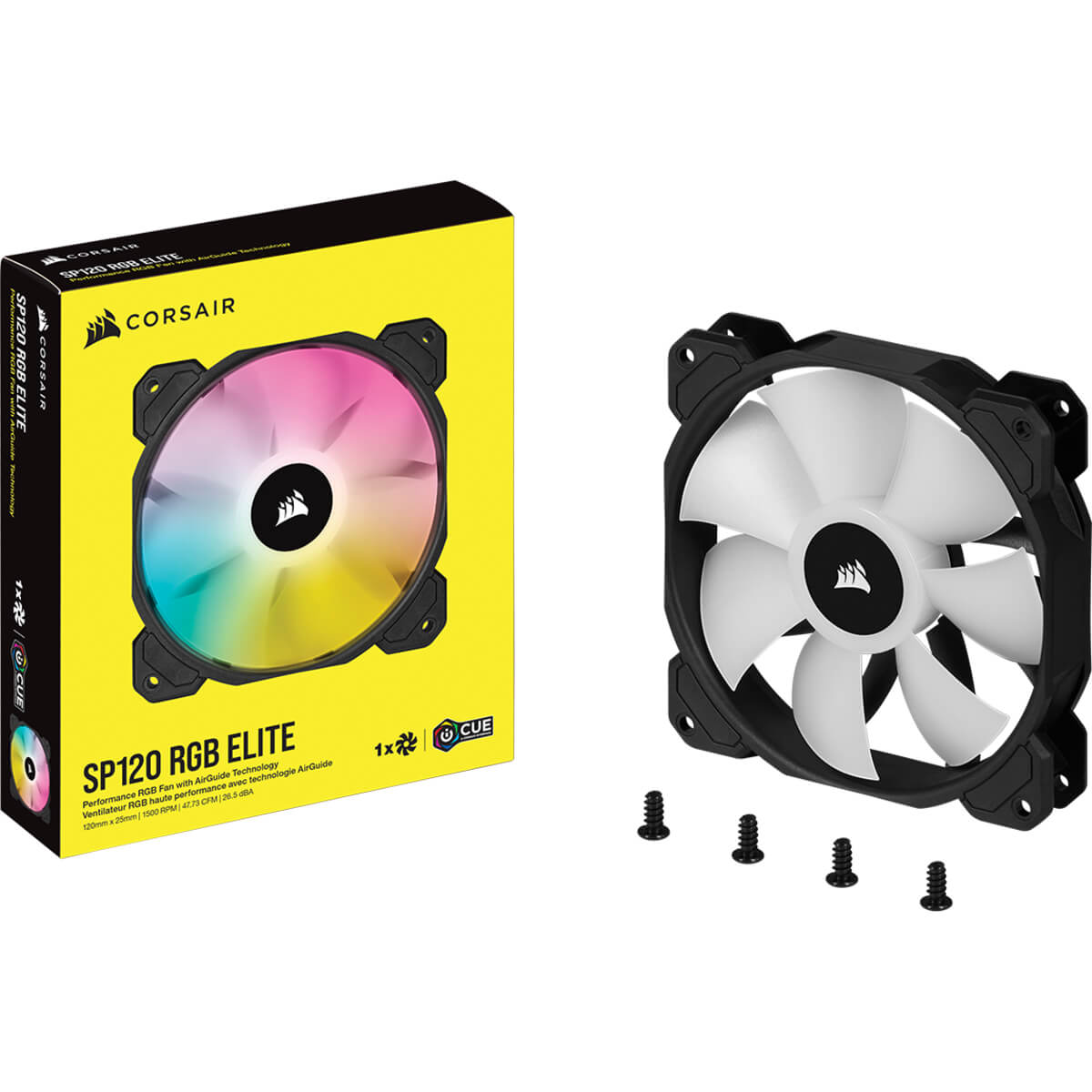 Corsair iCUE SP120 RGB ELITE High Performance 120mm PWM Cooling Fan - Single Pack - Perfect for PC Gaming Rigs, Workstations & Custom Computer Builds