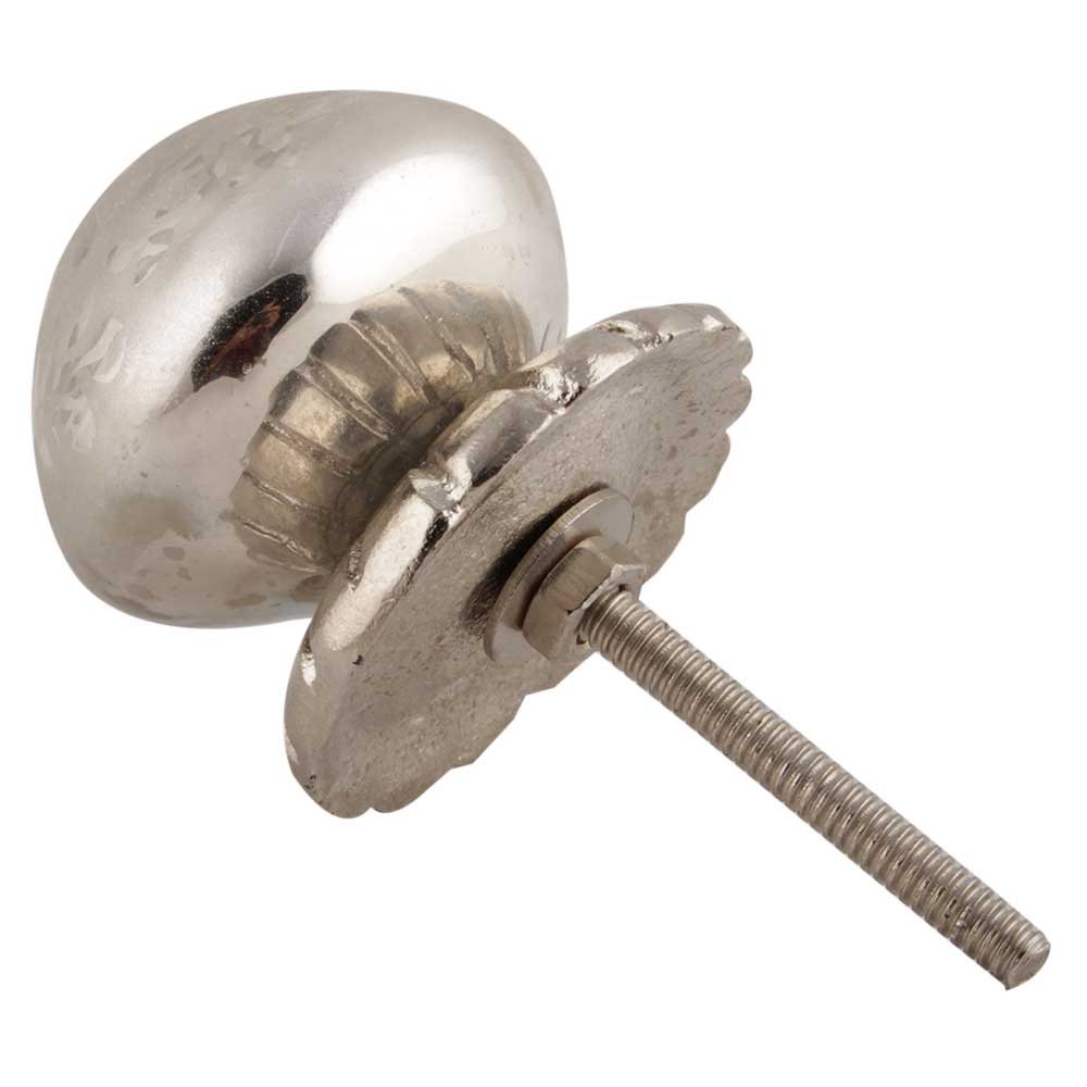 IndianShelf 16-Pack Silver Dome Glass Drawer Knobs - Elegant Kitchen Cabinet Hardware & Dresser Pulls for Home Decor | Perfect for Cabinets, Drawers, Wardrobes & Furniture Upgrades