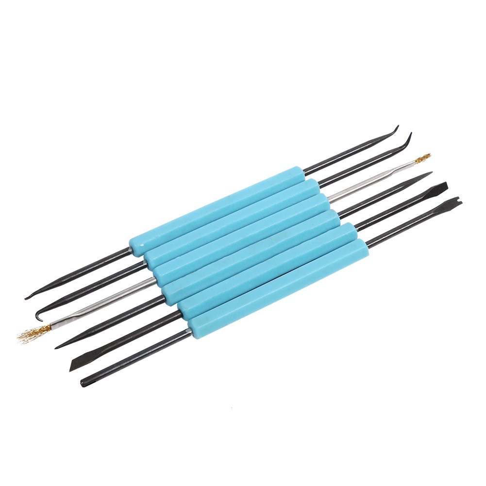 6-Piece Double Sided Soldering Aid Tool Kit - Professional Electronics Repair Tools for PCB, Circuit Board & DIY Projects - Heat Resistant Soldering Accessories Set for Home & Workshop Use