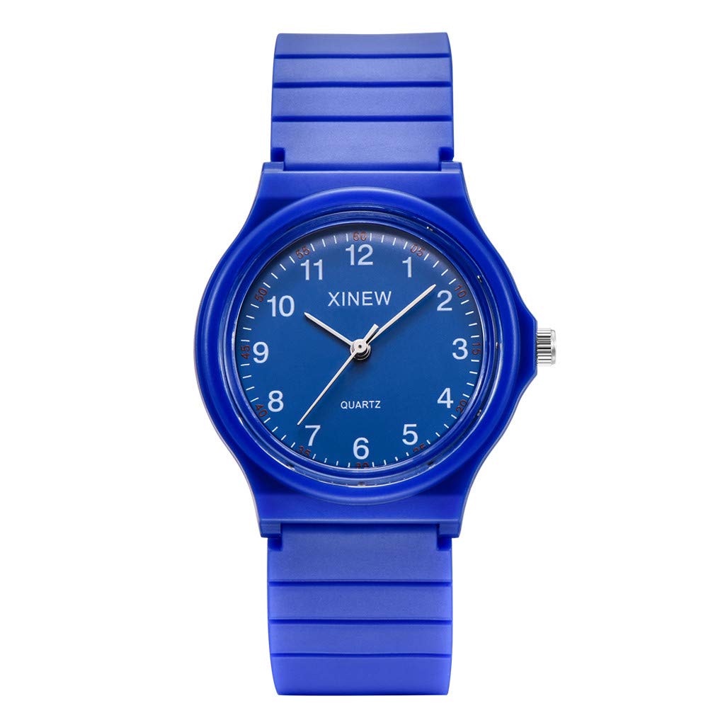 Waterproof Analog Silicone Sports Watch for Men Women Kids - Ultra Thin Lightweight Unisex Quartz Wristwatch with Alarm - Perfect for Running, Swimming, Gym & Outdoor Activities