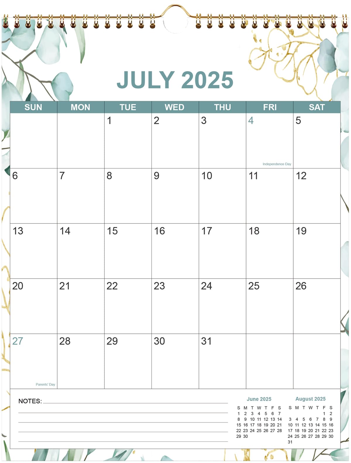 2025-2026 18-Month Wall Calendar Planner | July 2025 - December 2026 | Thick Paper 12