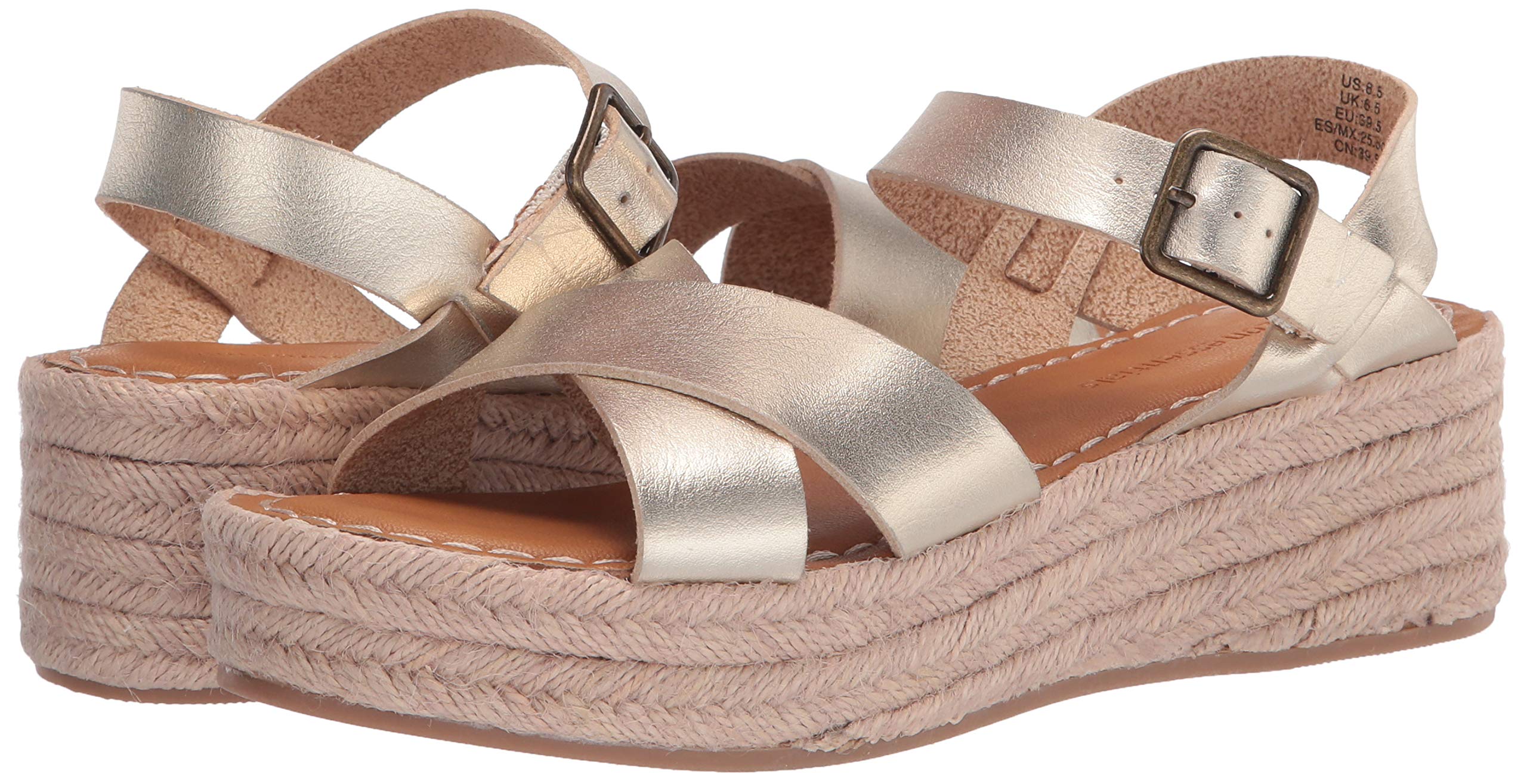 Amazon Essentials Women's Flatform Espadrille Sandals - Comfortable Summer Wedge Shoes with Jute Sole | Perfect for Beach, Vacation & Casual Outfits