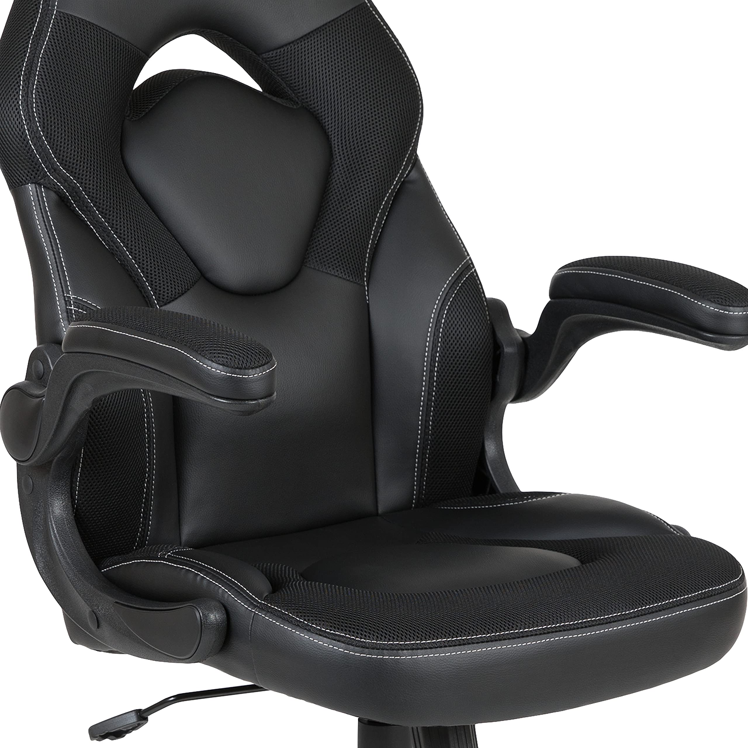 Premium Black Gaming Desk & Chair Set with Cup Holder, Headphone Hook & Monitor Stand - Ergonomic PC Gaming Setup for Home Office & Streaming Stations