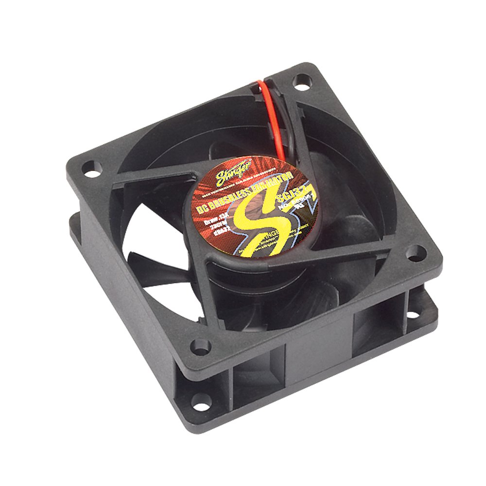 Stinger SGJ32 2.5-Inch Square Cooling Fan - High Performance PC Case Fan for Computer, Gaming Rig & Electronics Cooling - Perfect for Desktop PCs, Servers, and Workstations