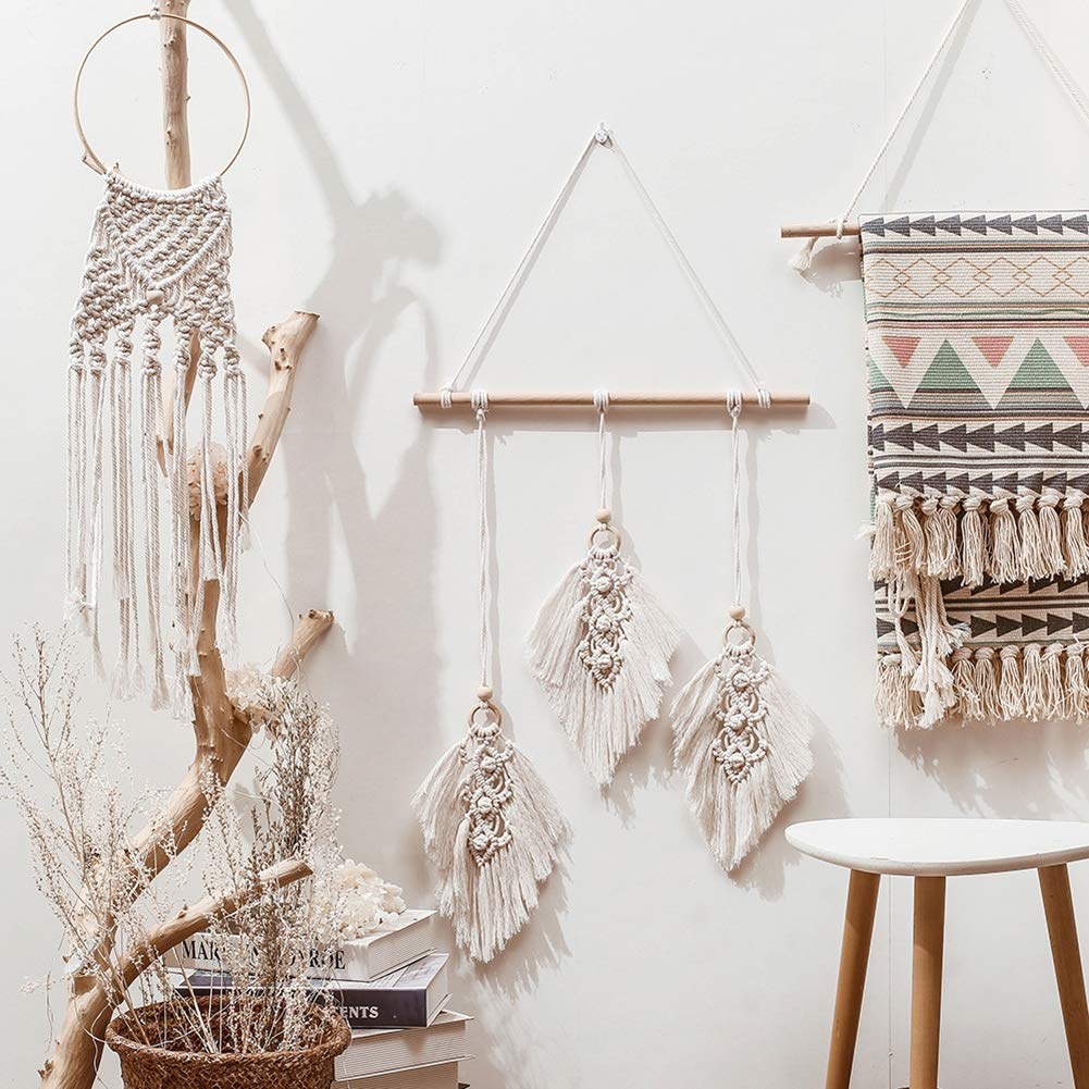 Handmade Macrame Wall Hanging Boho Tapestry - Woven Art Decor for Living Room, Bedroom, Nursery - Perfect for Home Decor, Wedding Backdrop & Bohemian Style Interior Design