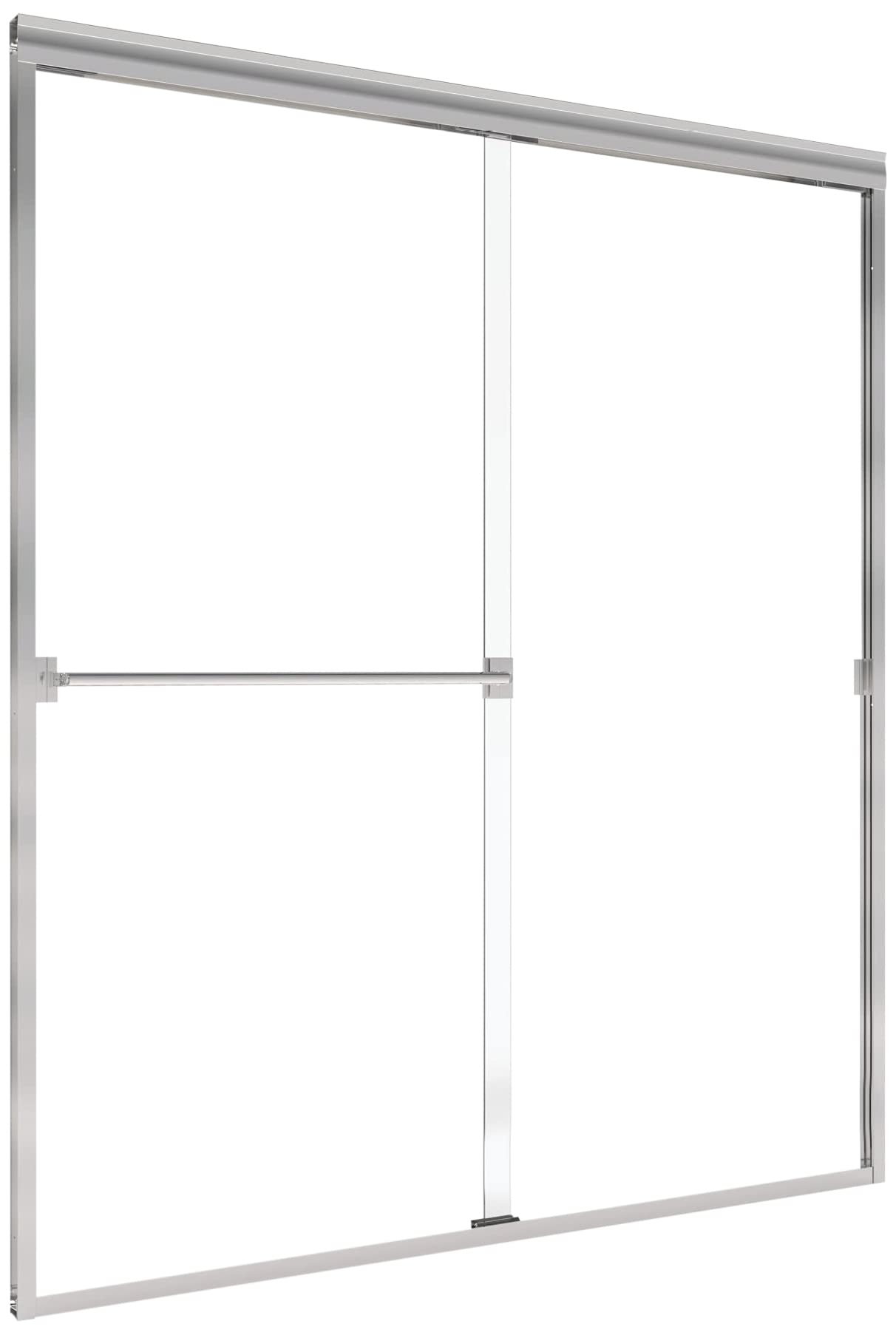 Basco Classic Sliding Shower Door - Brushed Nickel Finish for Bathroom, Frameless Glass Shower Enclosure - Perfect for Modern Bathroom Renovation & Spa-Like Shower Experience