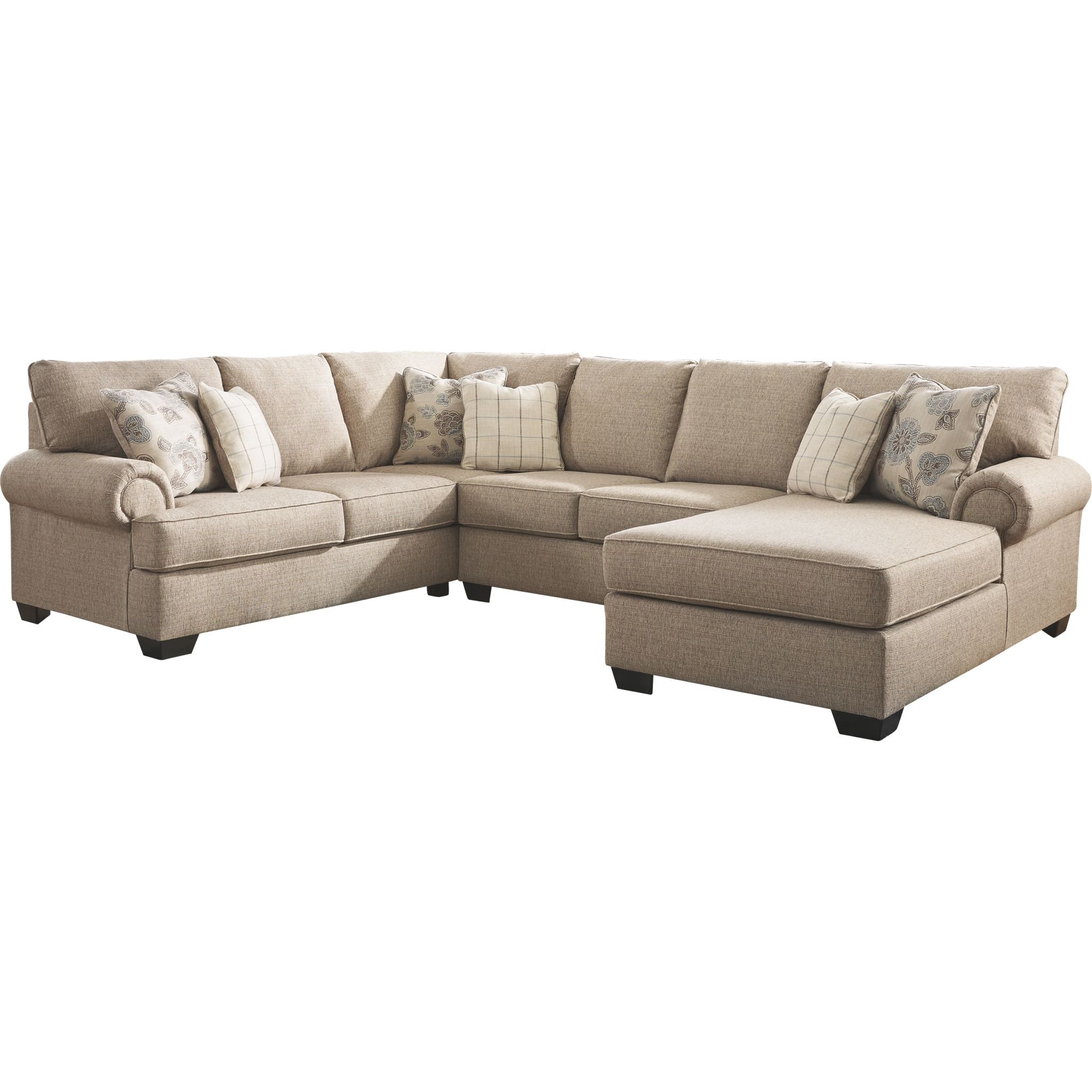 Baceno Exclusive 3-Piece Sectional Sofa Set - Modern L-Shaped Couch for Living Room, Family Room & Apartment