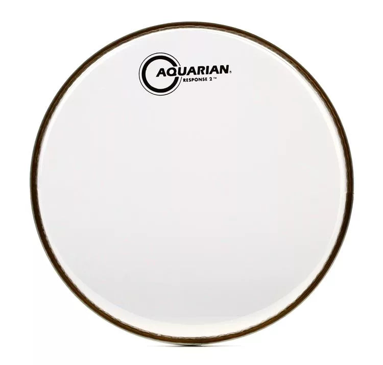 Aquarian Response 2 Clear Drumhead 10 Inch - Premium Drum Head for Snare and Tom Drums - Perfect for Live Performances and Studio Recording