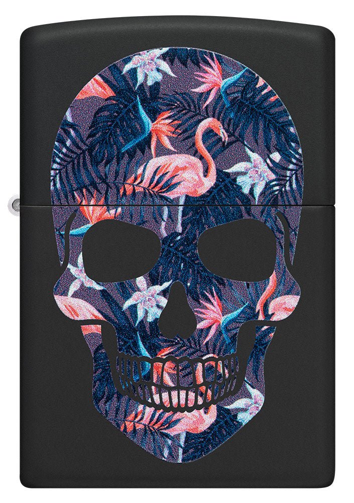 Flamingo Skull Design T-Shirt - Unique Gothic Flamingo Print Cotton Tee for Men & Women | Perfect for Halloween, Punk Fashion & Alternative Style Outfits