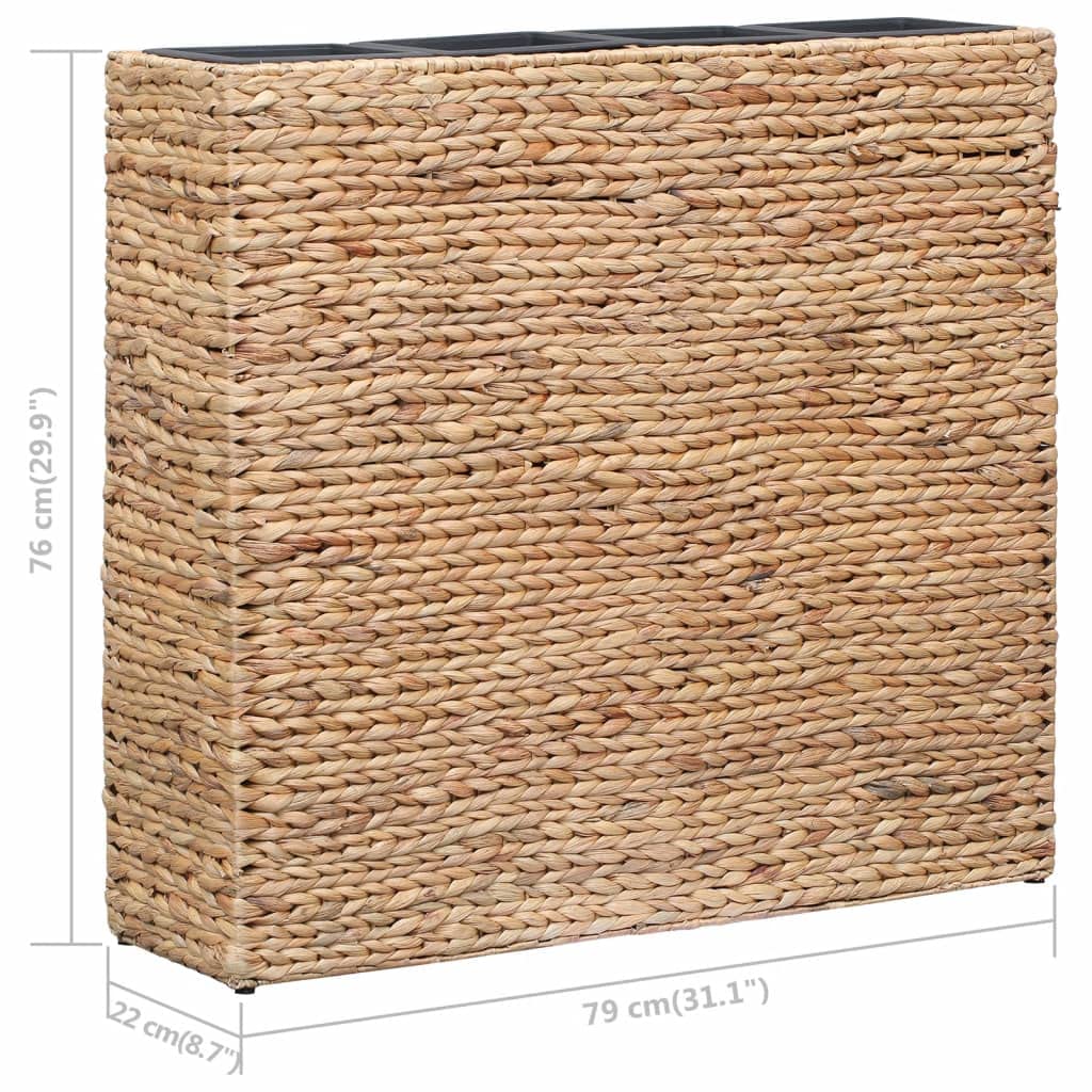 CHARMMA Garden Raised Bed with 4 Pots - 6.5KG Water Hyacinth Planter Box for Outdoor Gardening, Balcony & Patio Decor