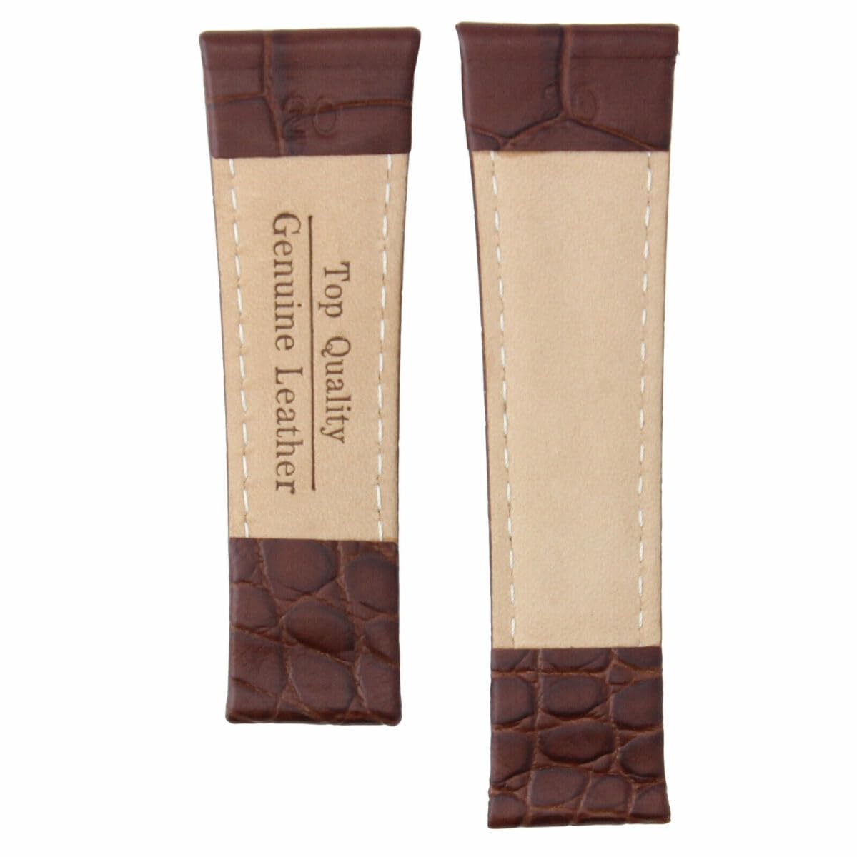 20mm Genuine Leather Watch Band Strap for Rolex Daytona 16523 & 116519 - Replacement Short/Medium Size with Buckle - Perfect for Dress Watches, Business Attire & Everyday Wear