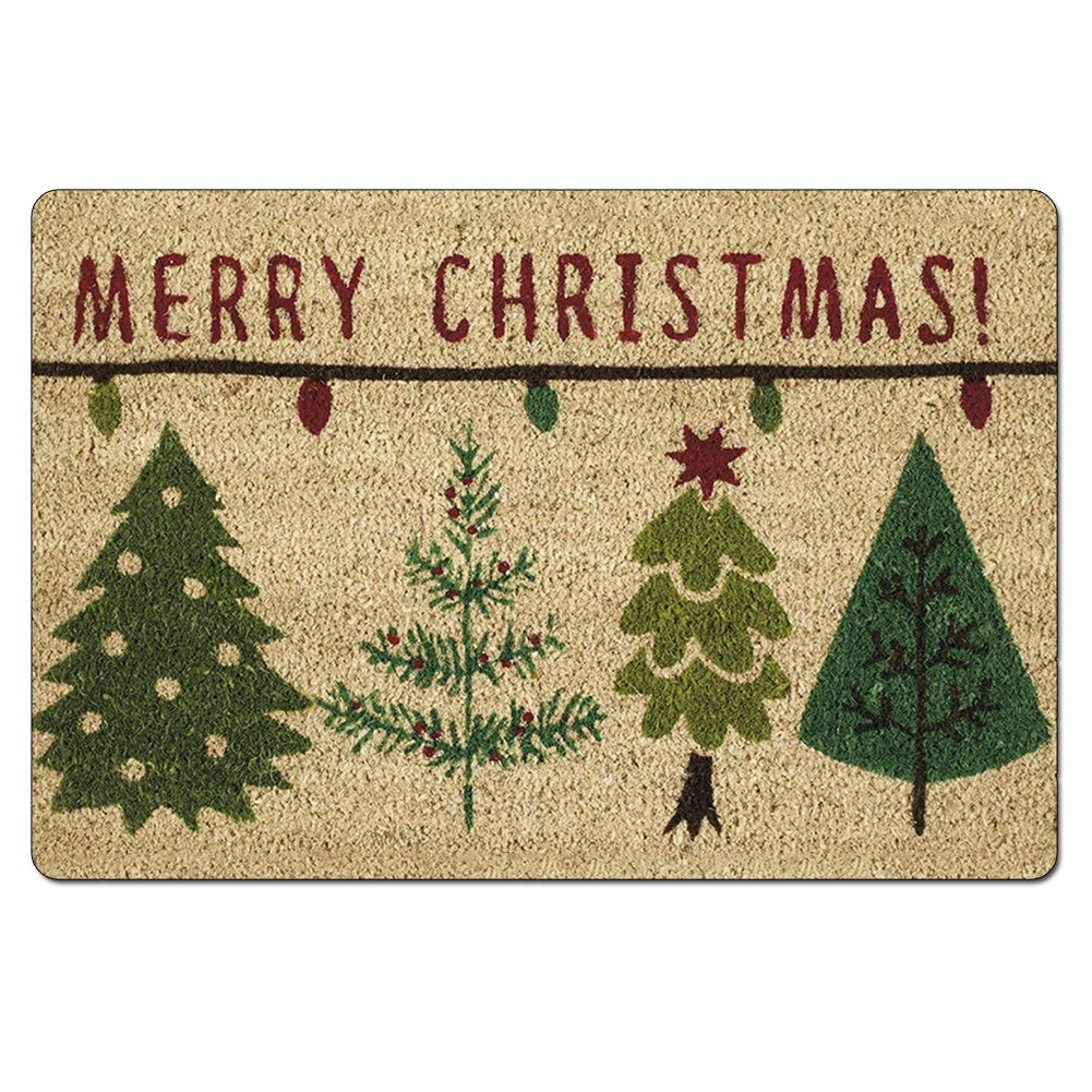 Chaqlin Funny Christmas Tree Door Mat - Non-Slip Home Decor for Office, Kitchen, Bathroom | Holiday Welcome Mat for Indoor & Outdoor Use