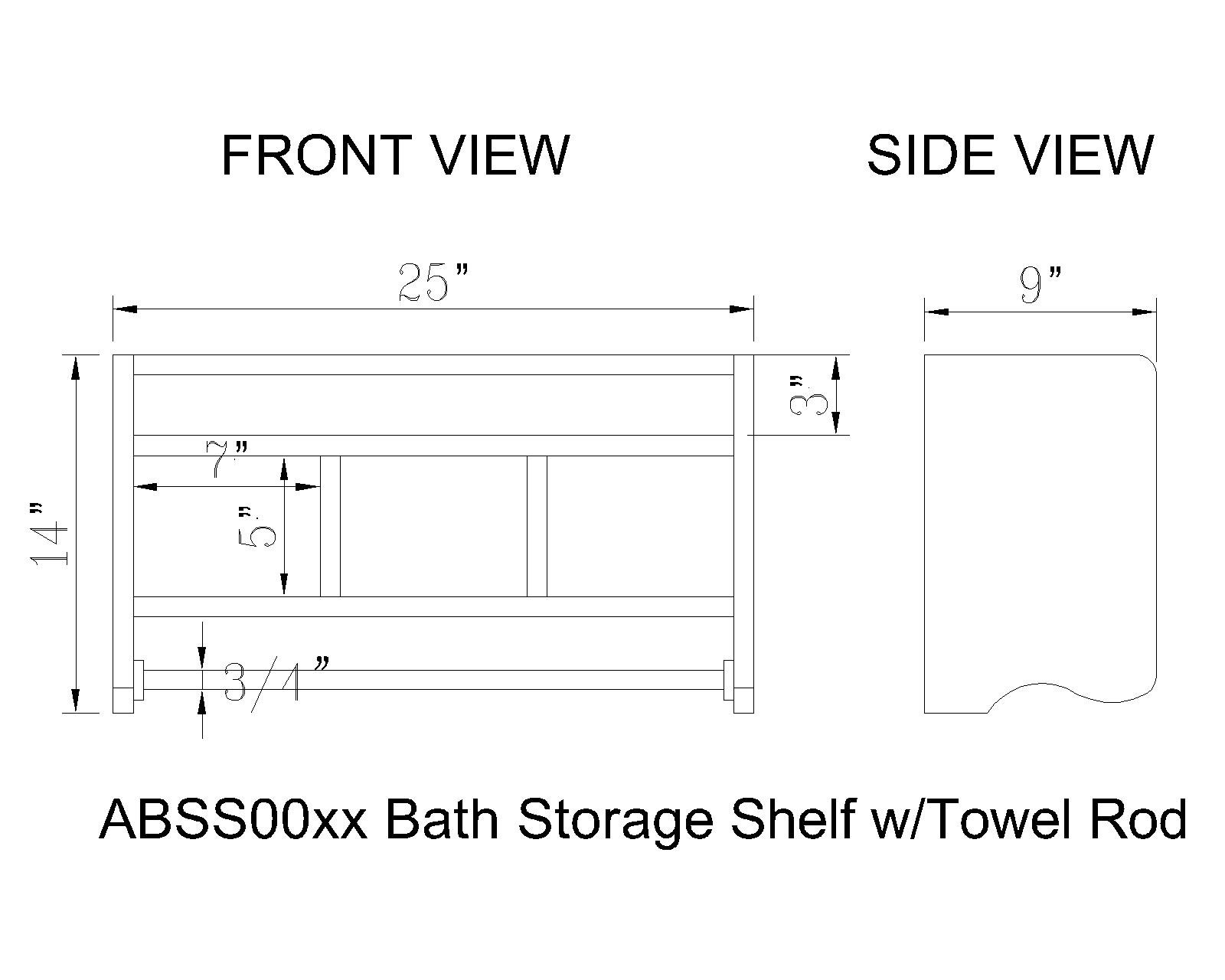 25-Inch Bathroom Storage Shelf with Dual Towel Rods - Wall Mounted Organizer with 3 Cubbies & Top Shelf, Easy Installation, Chestnut Finish - Perfect for Bathroom, Mudroom & Laundry Room Organization