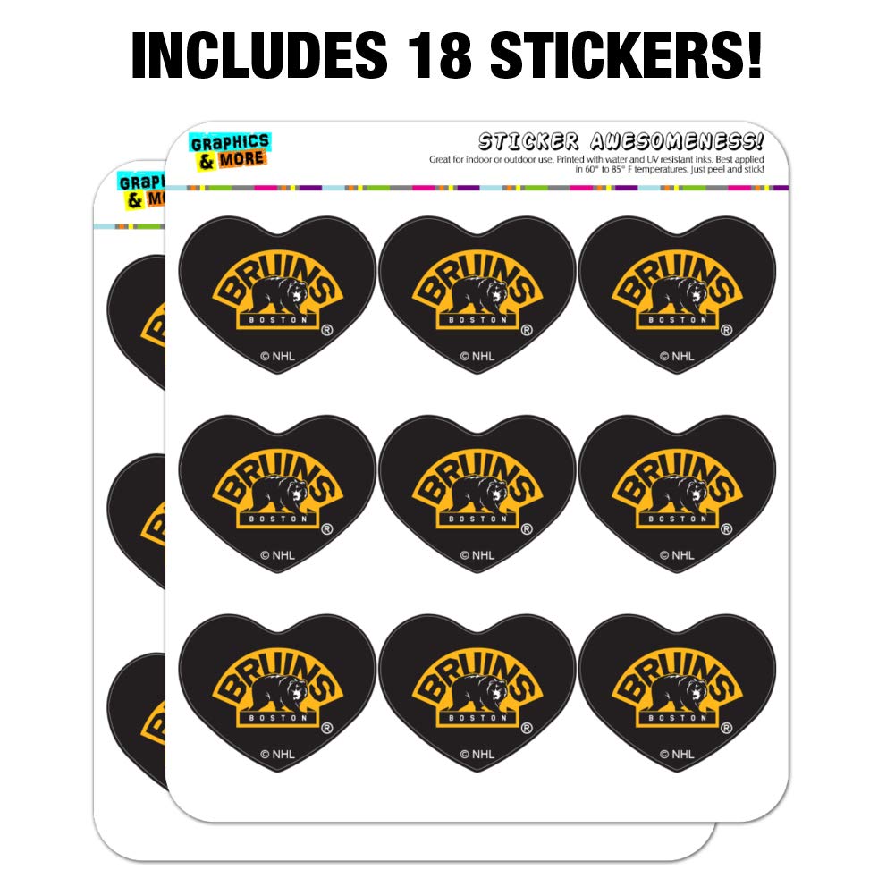 Boston Bruins NHL Logo Heart-Shaped Planner Stickers - Scrapbooking, Calendar Decor, DIY Crafts for Fans & Home Office Use