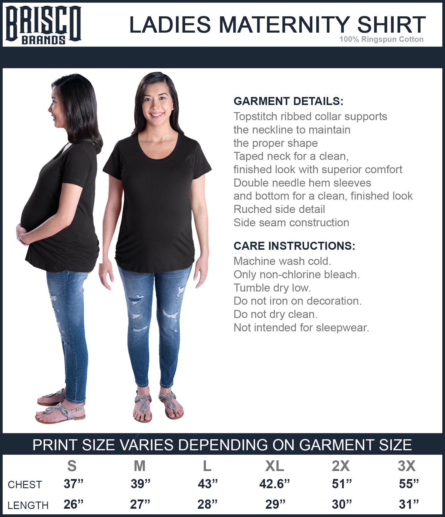 Brisco Brands Women's Maternity T-Shirt - 